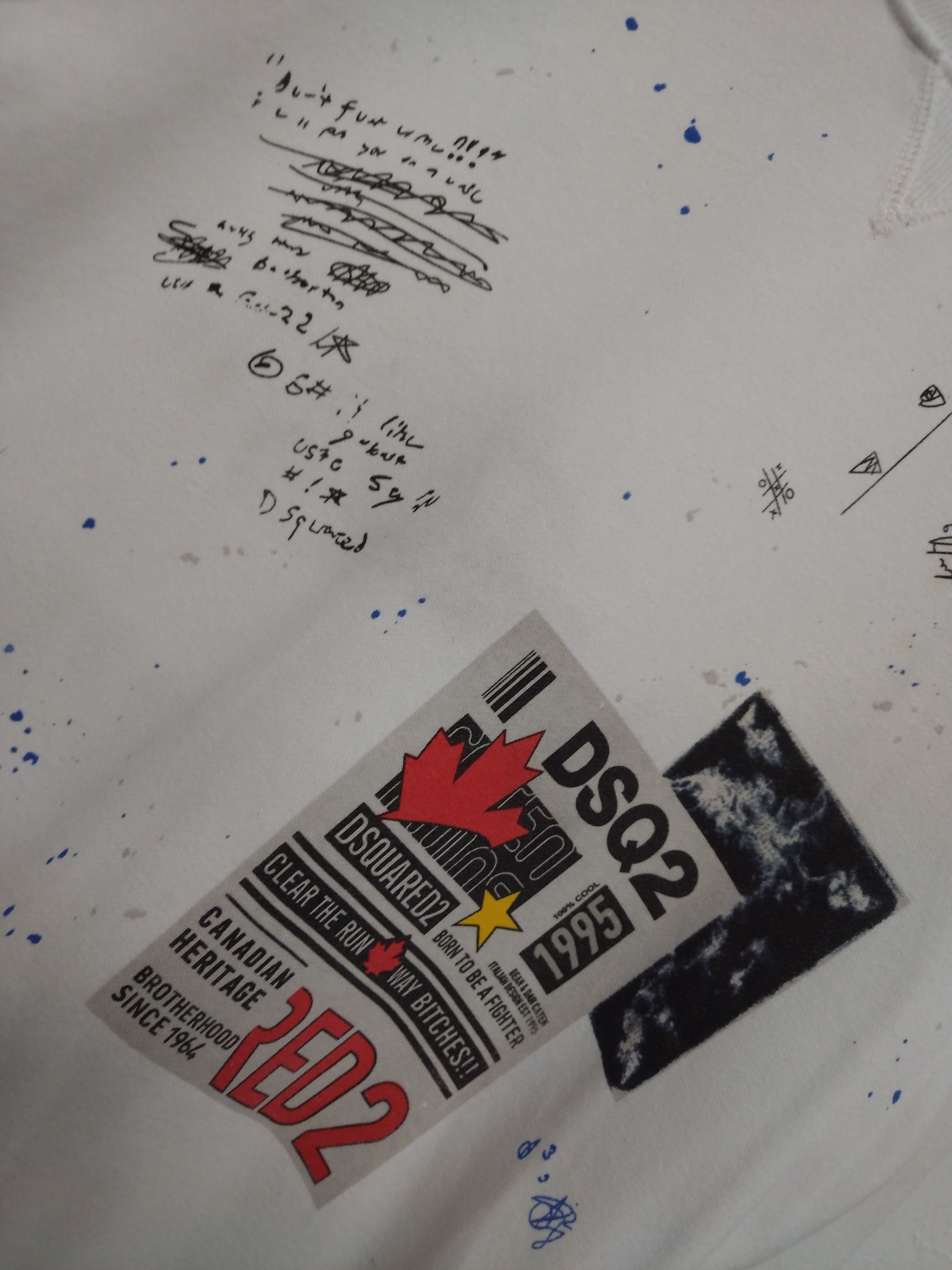 Dsquared2 × If Six Was Nine RARE DESIGN DSQUARED2 GRAFFITI SWEATSHIRT Size US L / EU 52-54 / 3 - 4 Thumbnail