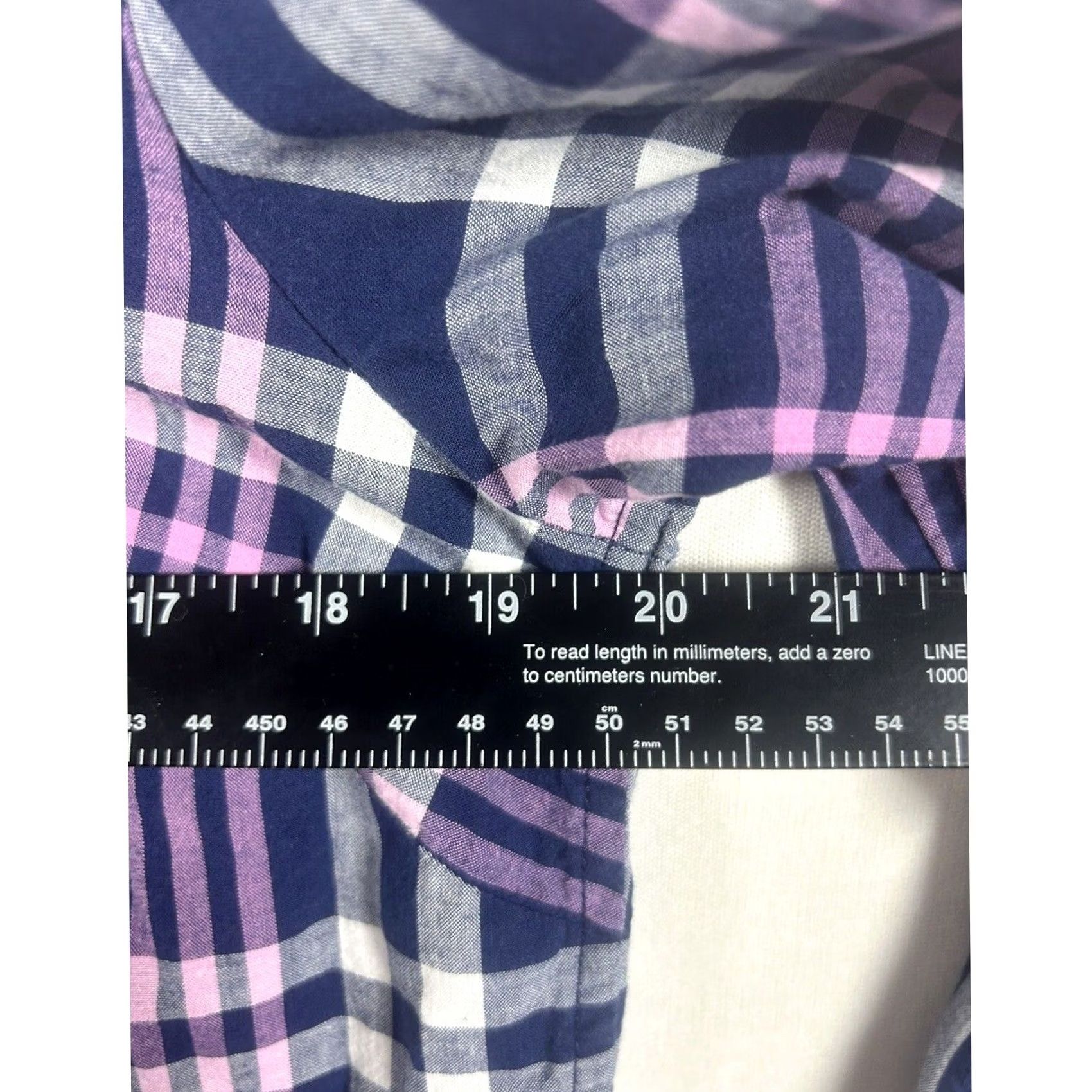 Talbots Talbots Plaid Purple Collared Button-Up Shirt Women's M Casual Long Sleeve 100% Cotton Button-Front Vintage: No Size M / US 6-8 / IT 42-44 - 4 Thumbnail
