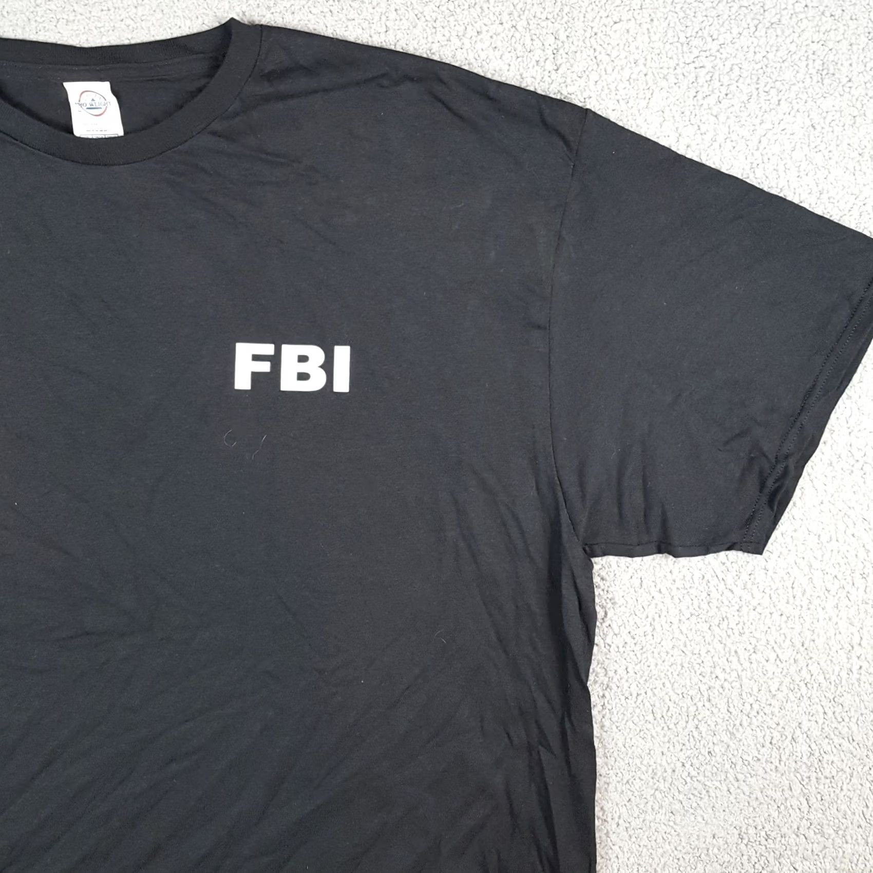Delta FBI Retro Funny Men's 3XL Black Short Sleeve Police Costume T Shirt Size US XXL / EU 58 / 5 - 3 Thumbnail