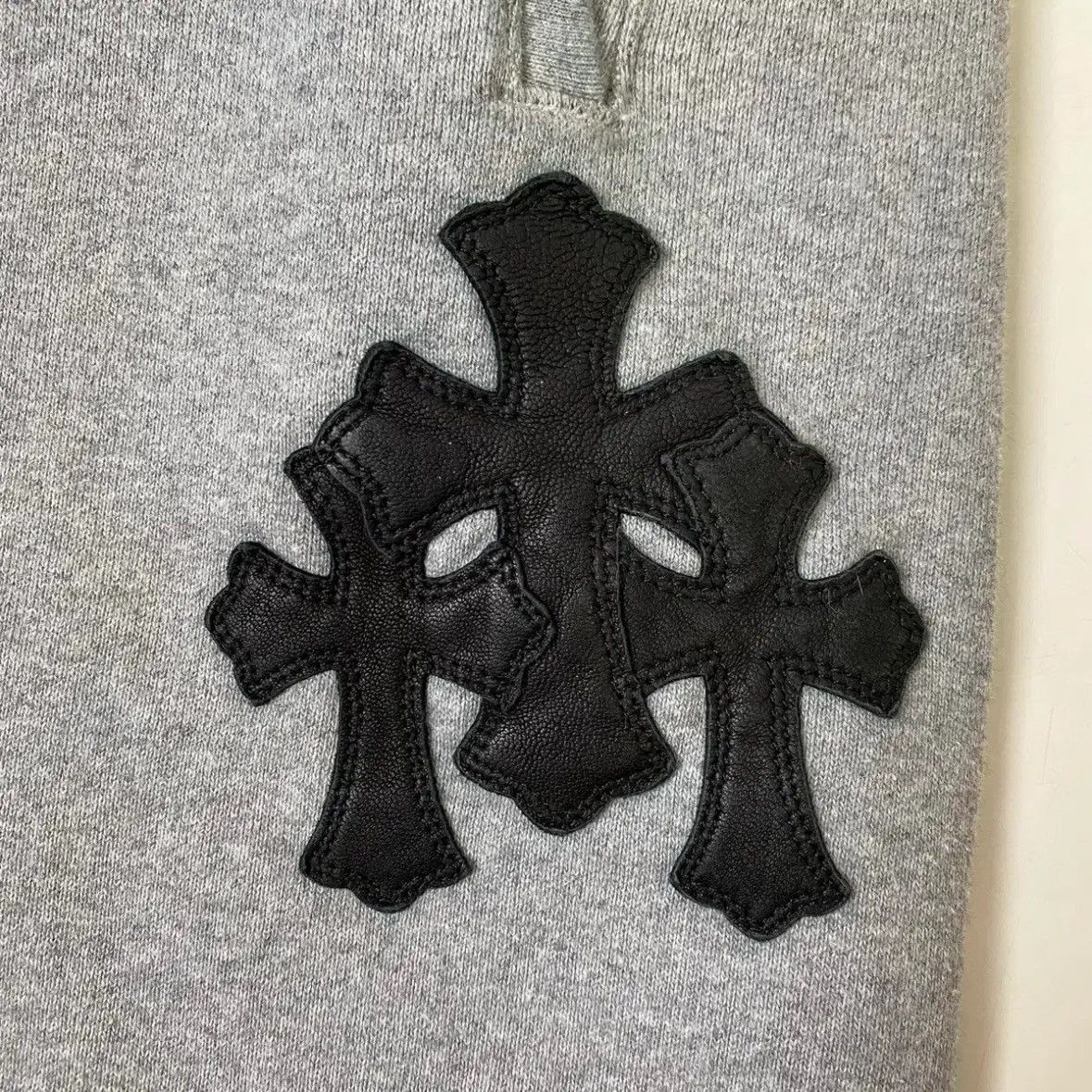 Chrome Hearts Paper Jam Cross Leather Patch Sweatpants Size US 36 / EU 52 - 4 Thumbnail