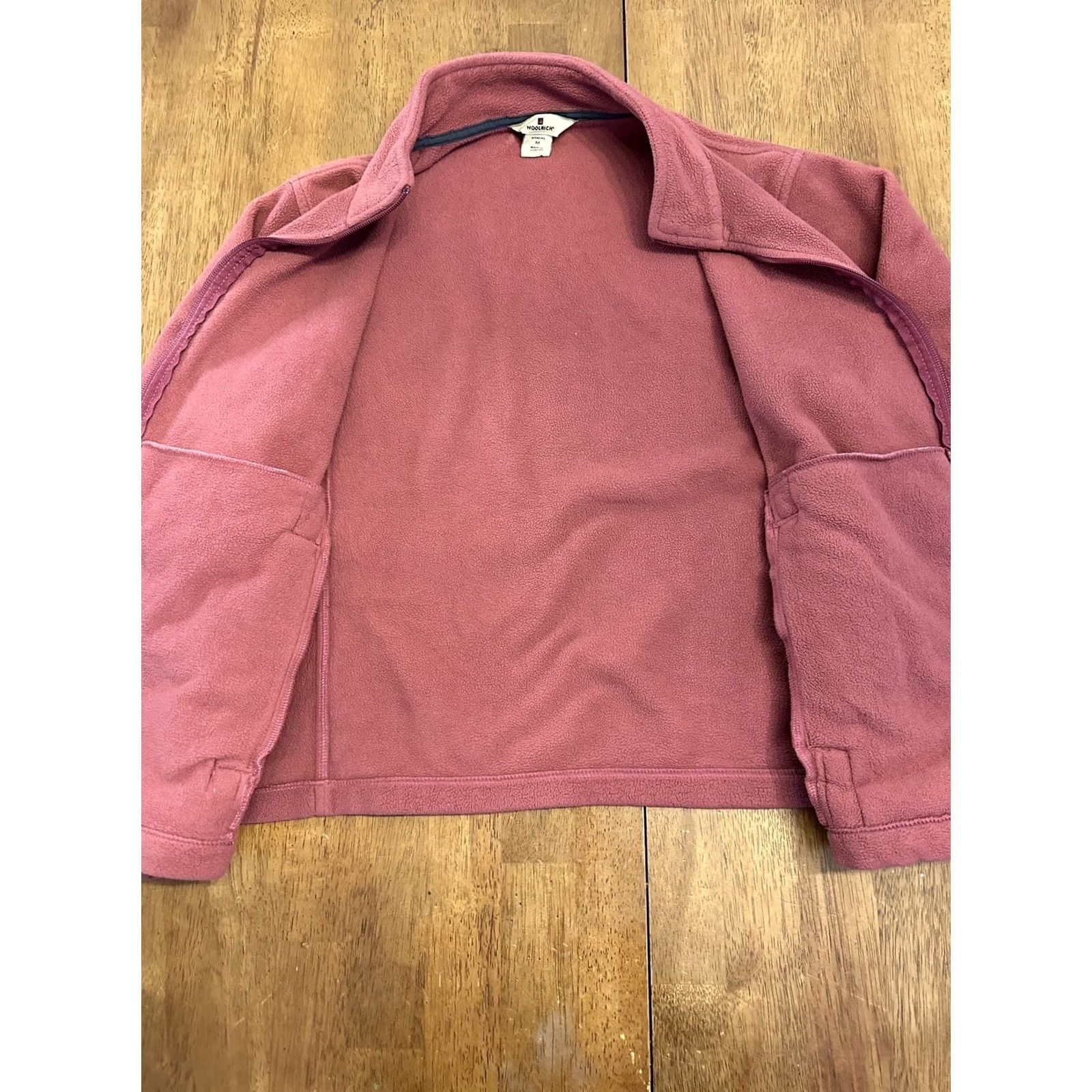 Vintage Woolrich Womens Full Zip Fleece Jacket Medium Red Size M / US 6-8 / IT 42-44 - 3 Thumbnail