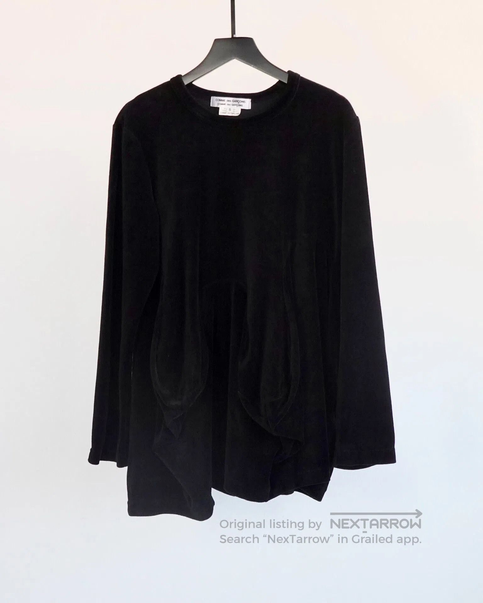 CDG by Comme des Garcons Black Velvet Volume Structure Top. Size S / US 4 / IT 40 - 3 Thumbnail
