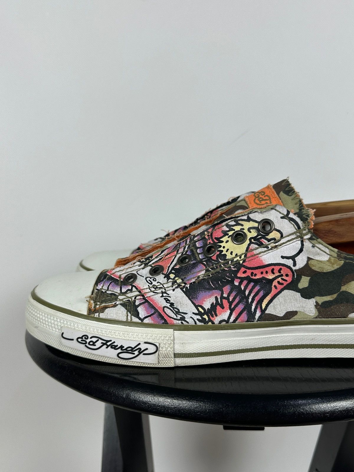 Ed Hardy Vintage Ed Hardy Y2K Camo Tattoo Graphic Slip On Sneakers Size US 11 / EU 44 - 16 Thumbnail