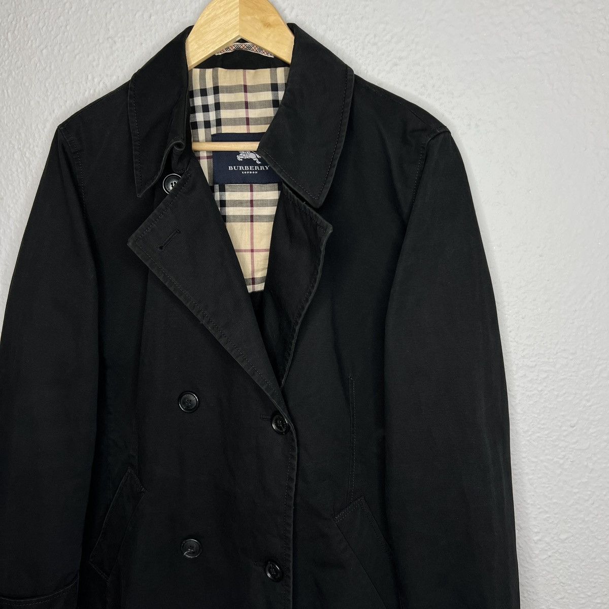 Burberry Burberry London Trench Coat Black Nova Chceck Jacket Size M / US 6-8 / IT 42-44 - 3 Thumbnail