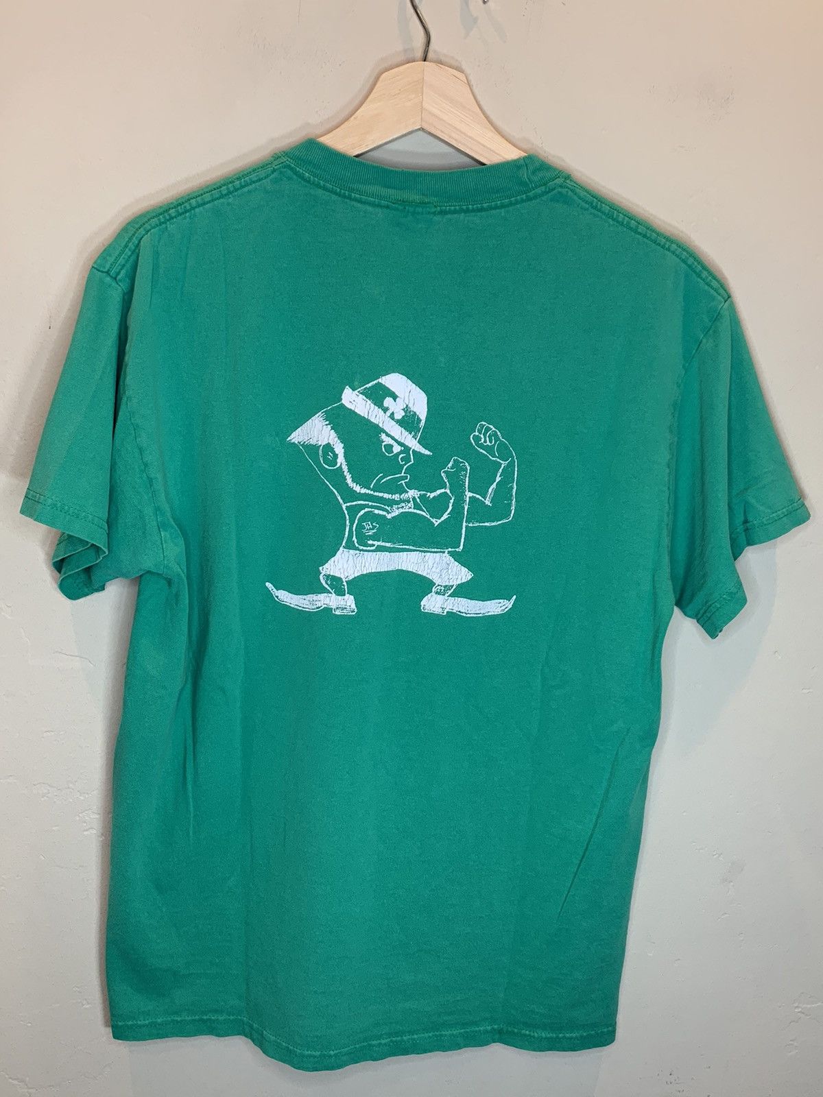 Vintage *RARE* Vintage 90’s Irish Pride Leprechaun Notre Dame Shirt Size US M / EU 48-50 / 2 - 2 Thumbnail