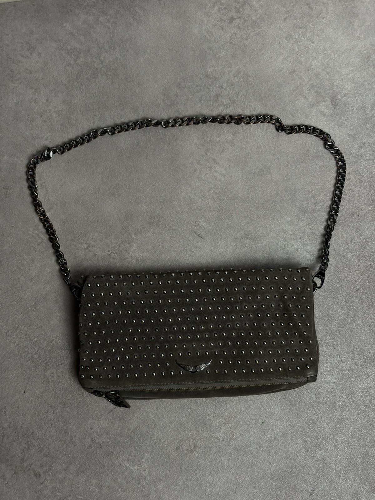Zadig & Voltaire Zadig&Voltaire Rock Studs Suede Shoulder Bag Cow Leather Size ONE SIZE - 1 Thumbnail