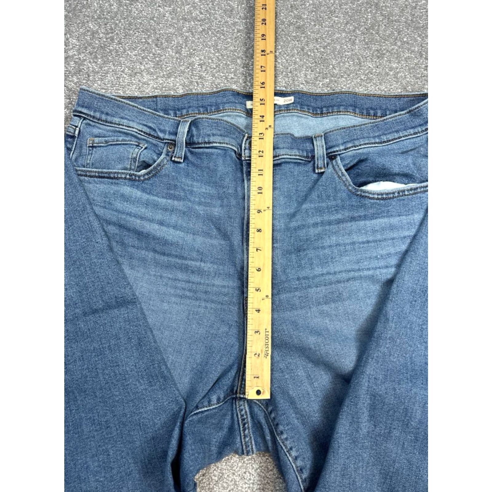 Levi's Levis High Waisted Mom Jeans Womens 20 Blue Denim Cotton Stretch Tapered 40x27 Jeans Womens 20 Blue City Preppy Vintage No Size 42" / US 20 - 4 Thumbnail