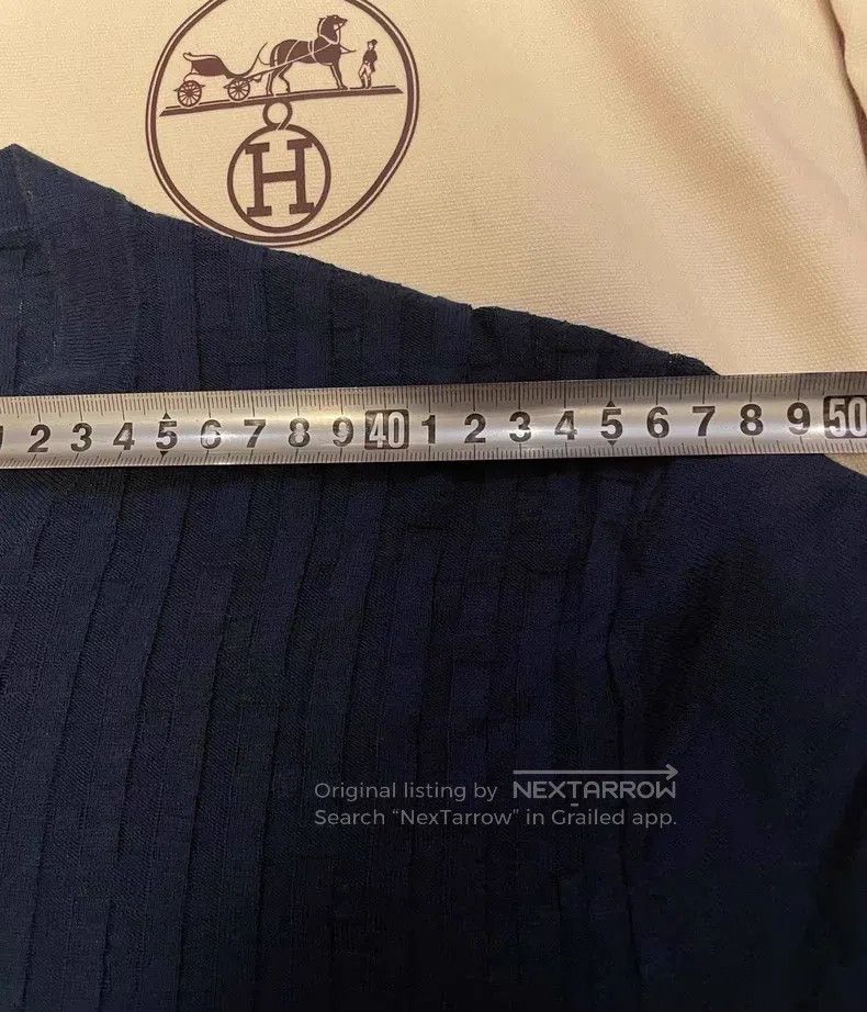 Hermes Hermes Cotton and linen blended short-sleeve t-shirt Size US XL / EU 56 / 4 - 5 Thumbnail