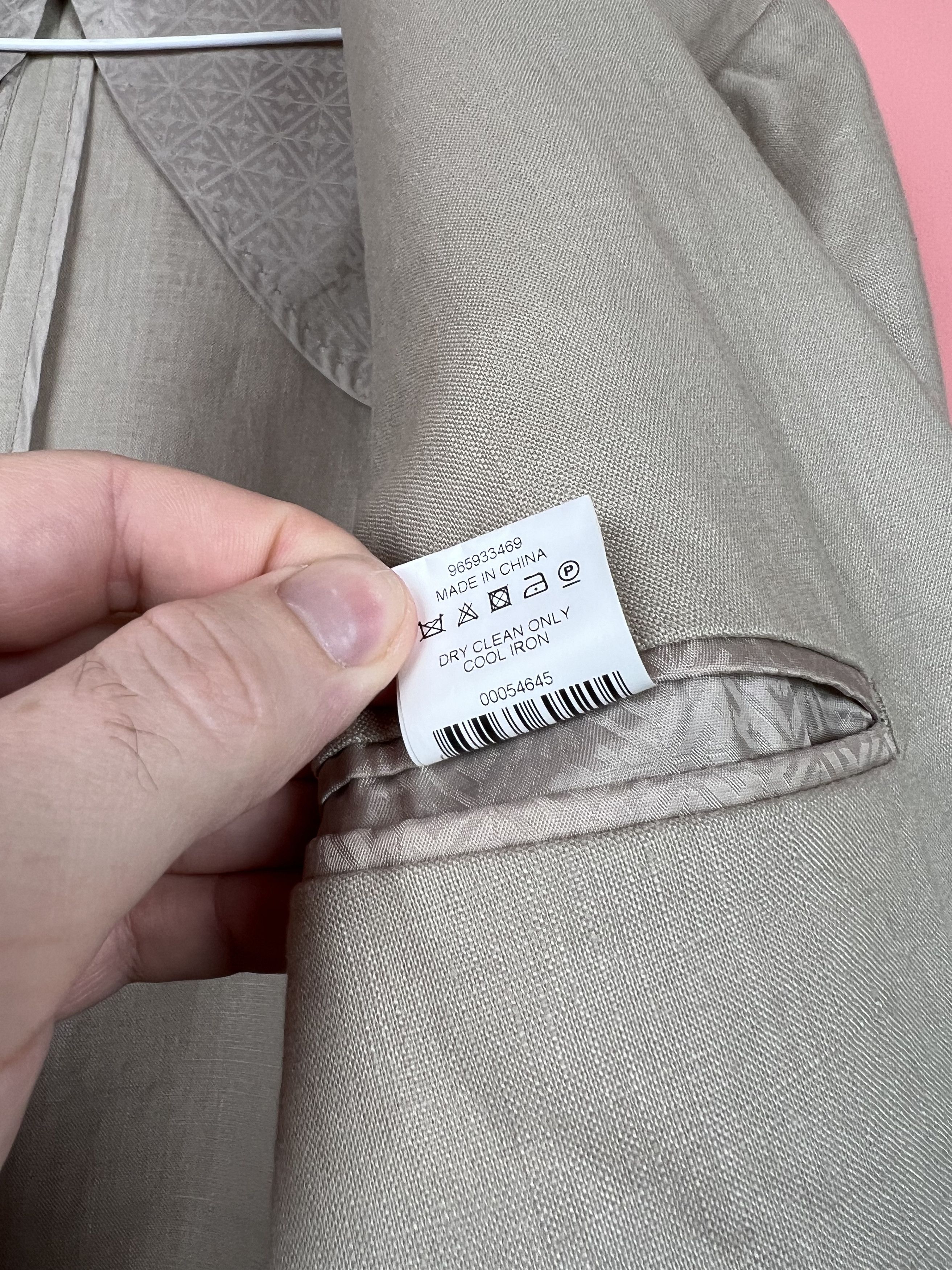 Hardy Amies Hardy Amies blazer luxury linen 52 beige Size 52R - 4 Thumbnail