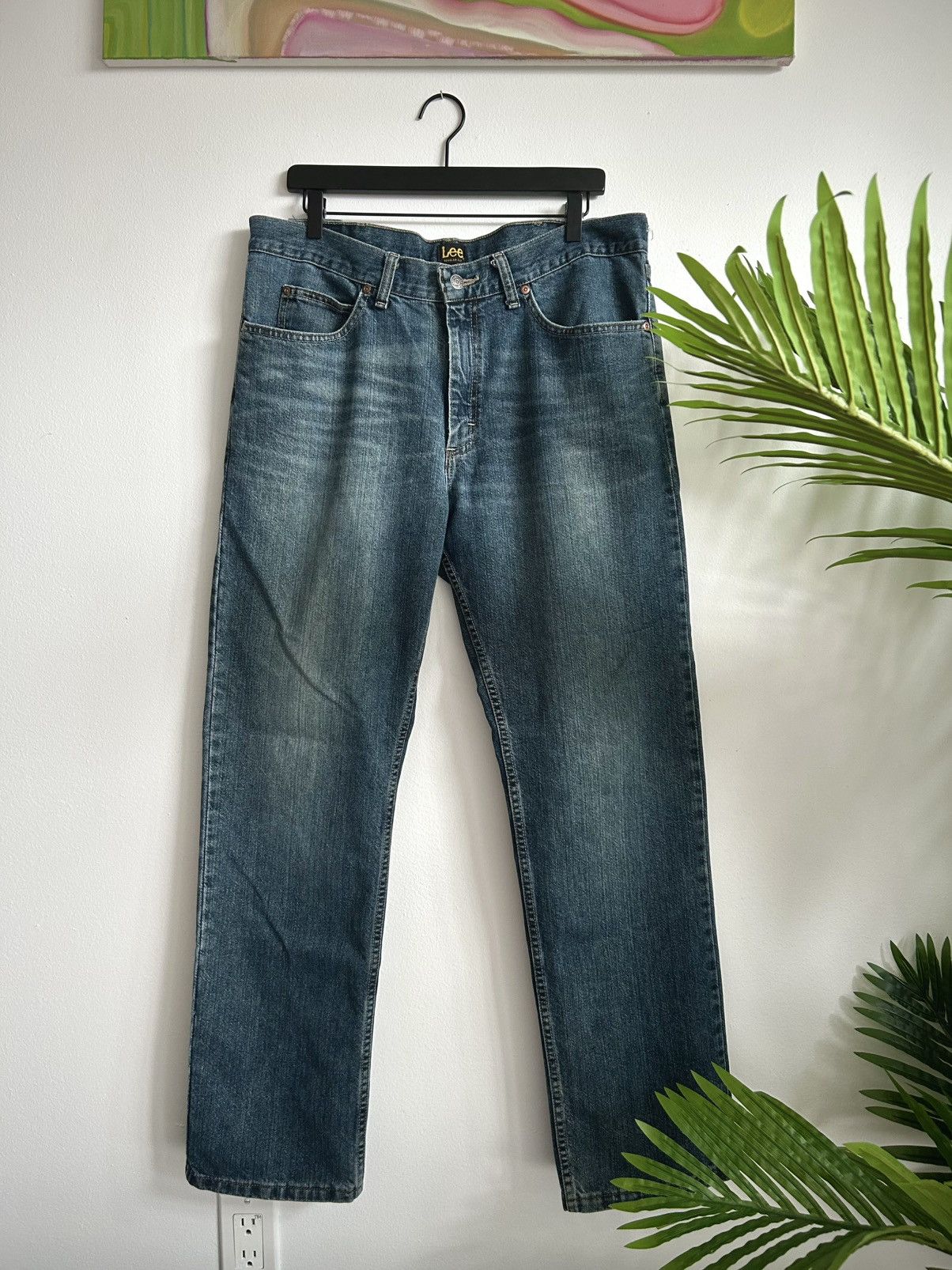 Lee Y2K Lee Denim Medium Wash Whiskered Jeans Size US 36 / EU 52 - 1 Thumbnail