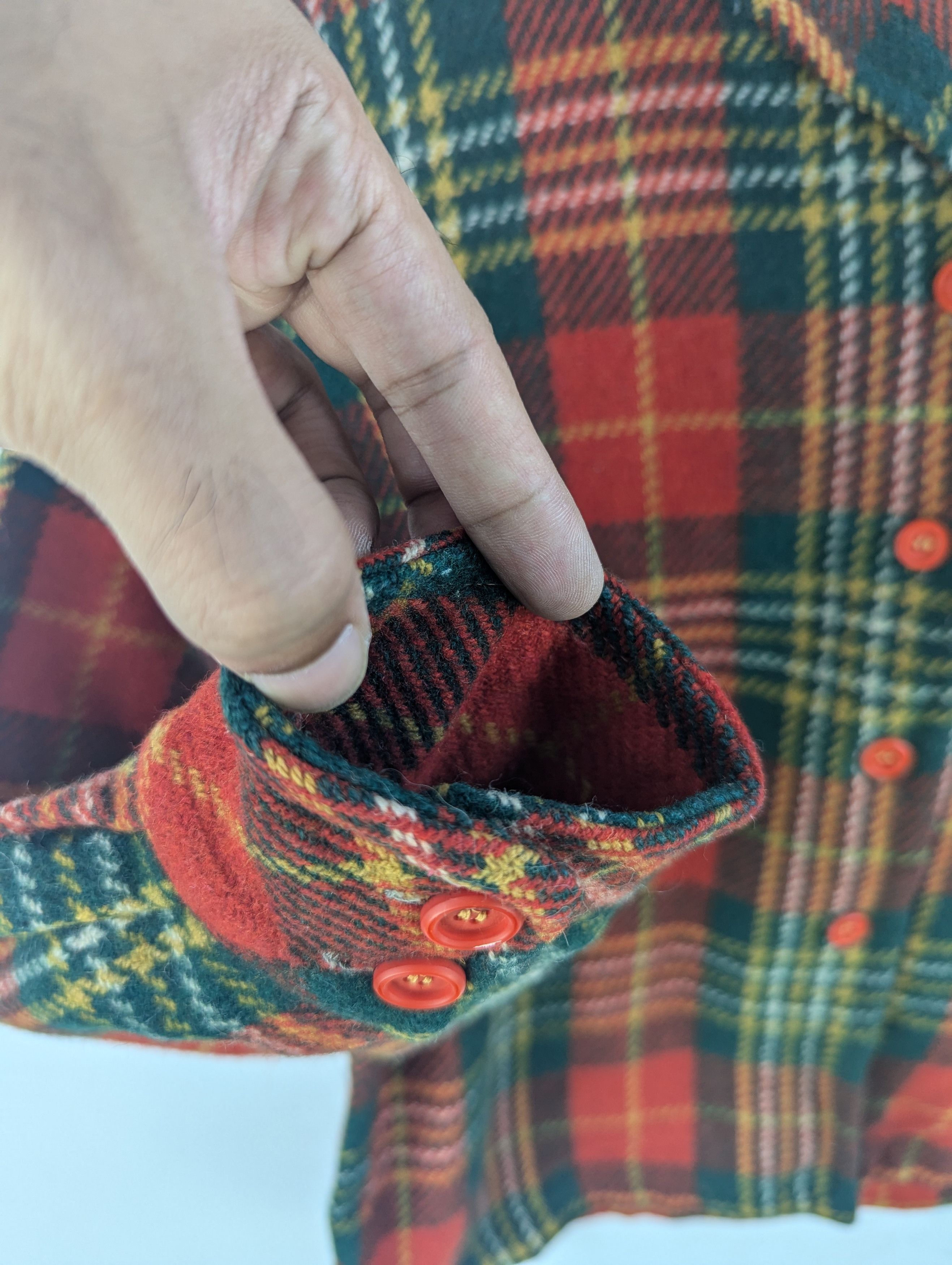 Flannel × Vintage Vintage Wool Shirt Button Up Checkered Scotland Pattern Size M / US 6-8 / IT 42-44 - 6 Thumbnail