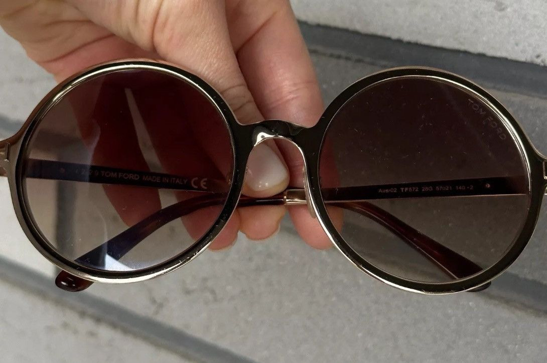 Tom Ford Tom Ford Ava-02 Gold Frame Women’s Round Sunglasses Size ONE SIZE - 2 Thumbnail