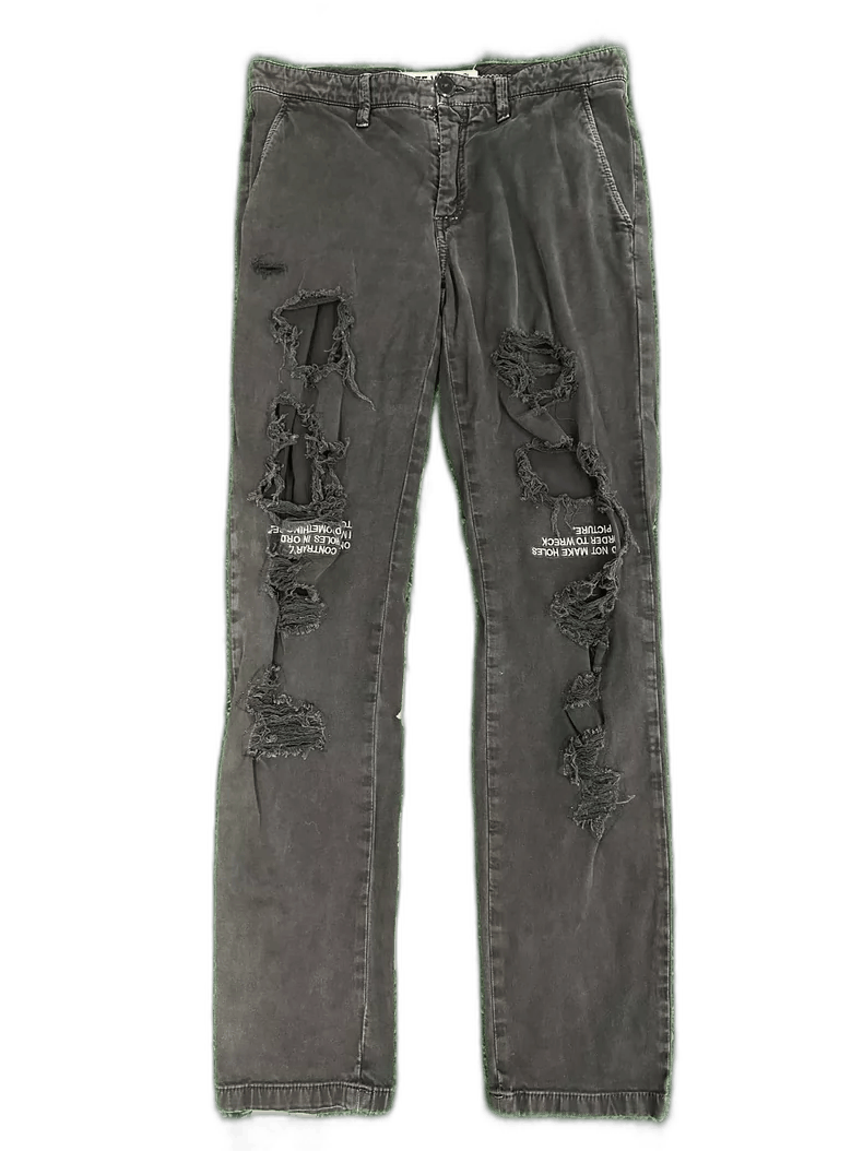 Off-White OFF-WHITE Distressed Denim Pants Size 30 Size US 30 / EU 46 - 1 Thumbnail