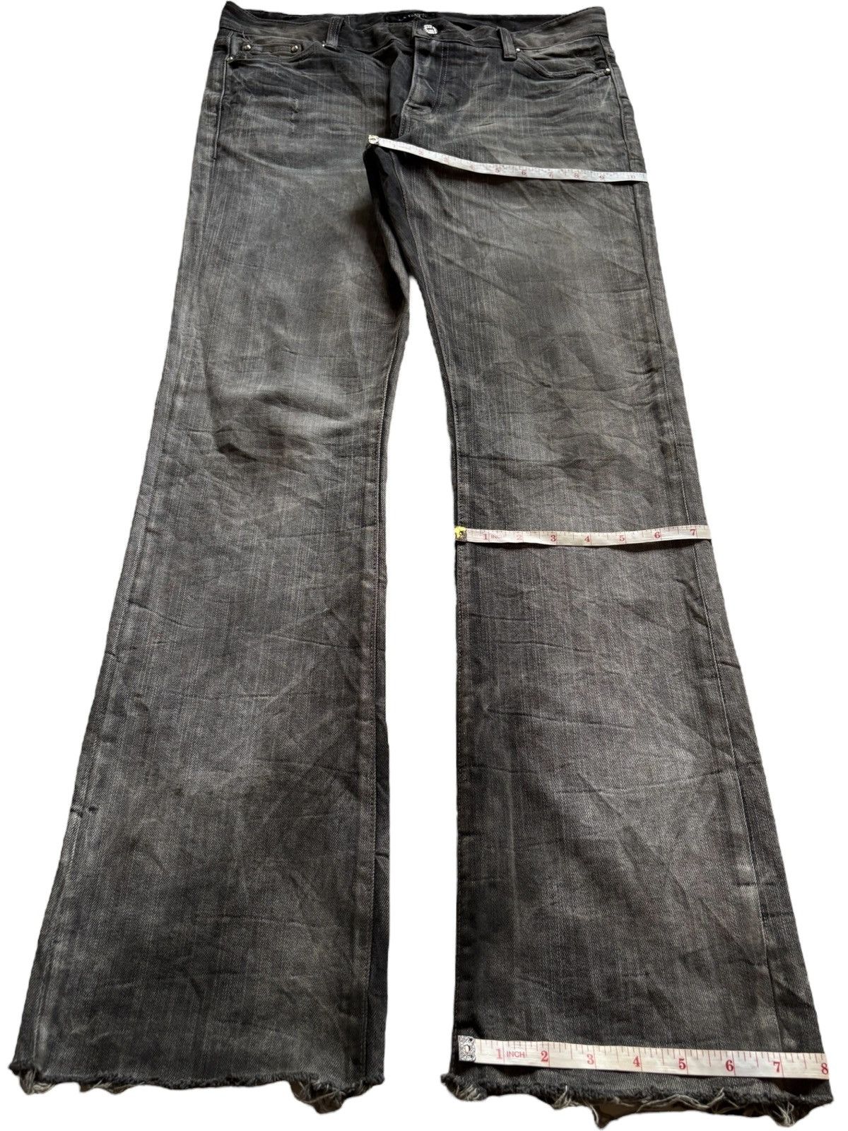 Japanese Brand × Tornado Mart Vintage Japanese Brand Mud Wash Distress Rip Flare Jean Size US 33 - 17 Thumbnail