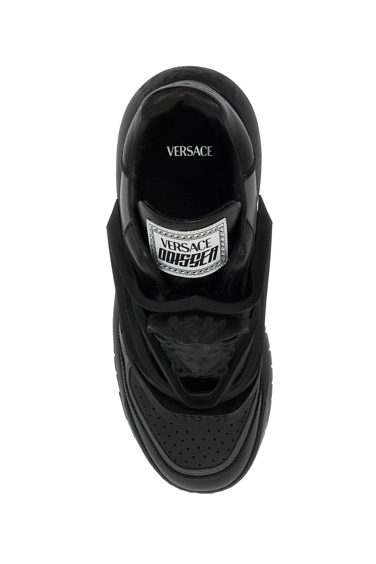 Versace VERSACE Perforated Low Top Leather Logo Fashion Sneakers Size US 10 / EU 43 - 6 Thumbnail