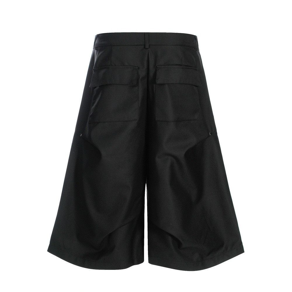 Japanese Brand Men's Solid-Color Casual Vibe Pleated Wide-Leg Shorts Size US 32 / EU 48 - 2 Thumbnail