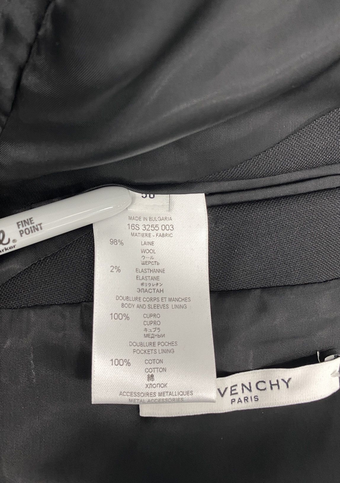Givenchy Givenchy NWT Black Wool Blazer Size 40R - 8 Thumbnail