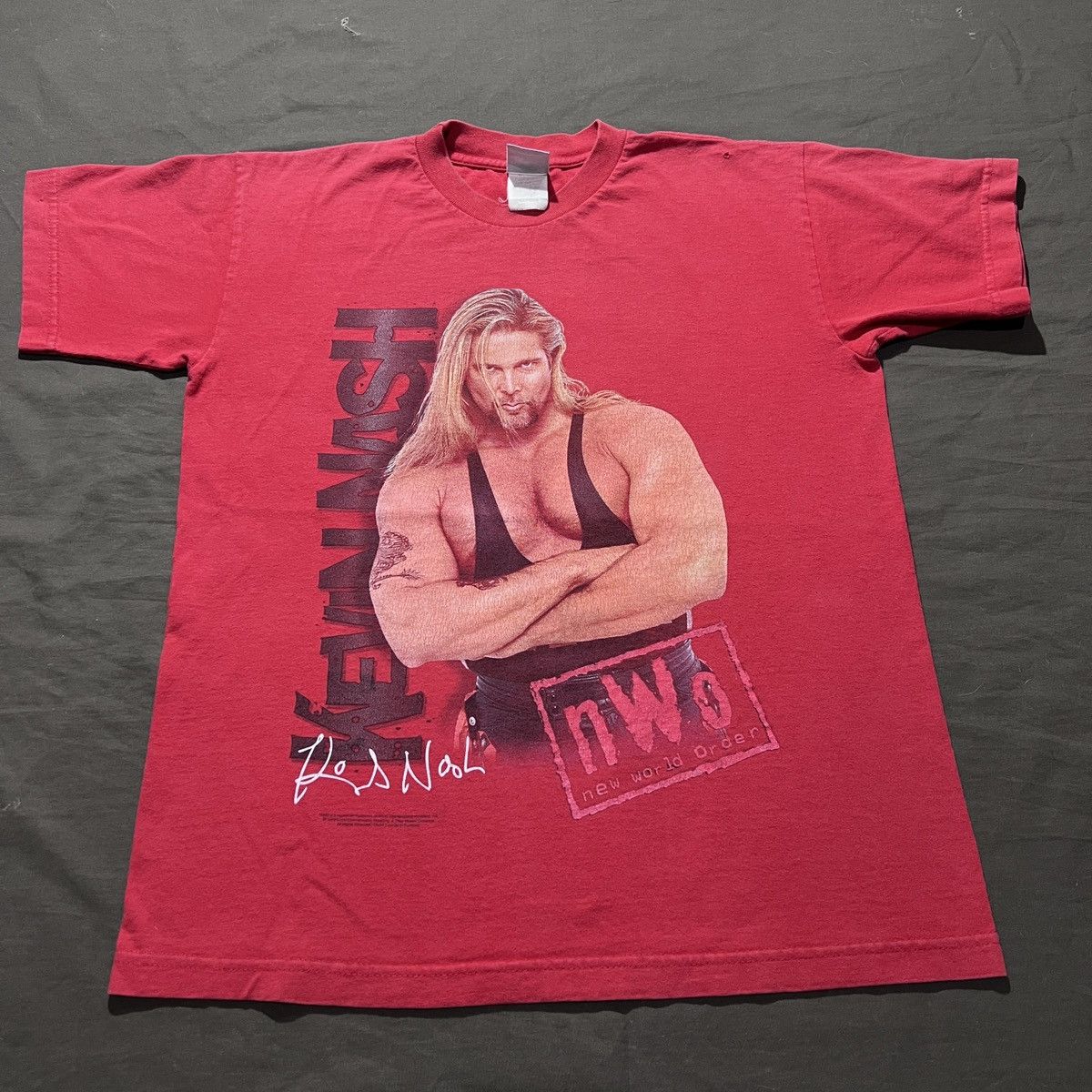 WWE Vintage 90s WCW NWO KEVIN NASH Wrestling Graphic Tee Size US S / EU 44-46 / 1 - 2 Thumbnail