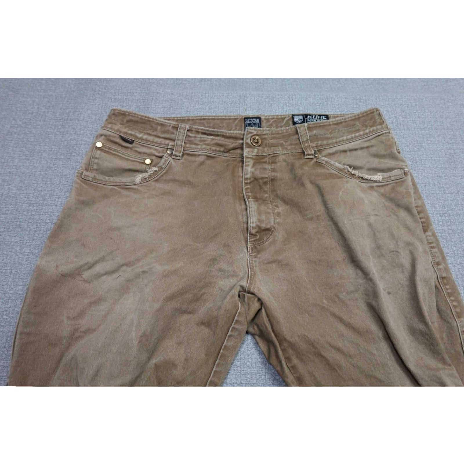 Vintage Kuhl RYDR Pants Mens 38x30 Brown Straight Hiking Heavyweight Canvas Outdoors Size US 38 / EU 54 - 2 Thumbnail