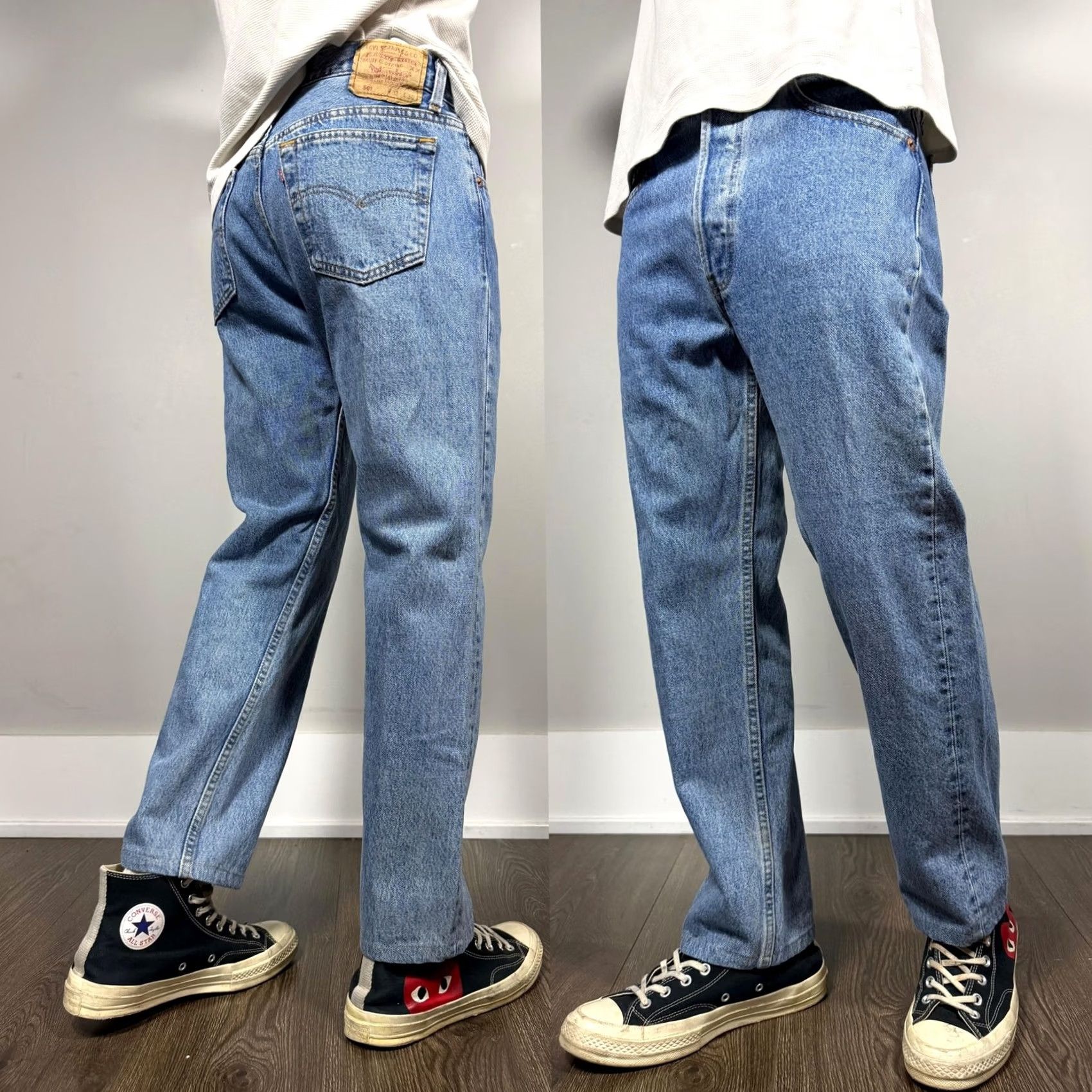Levi's VINTAGE Levi's 501 Jeans USA Denim Light Wash Regular Straight Blue Mens 32x26.5 Size US 32 / EU 48 - 2 Thumbnail