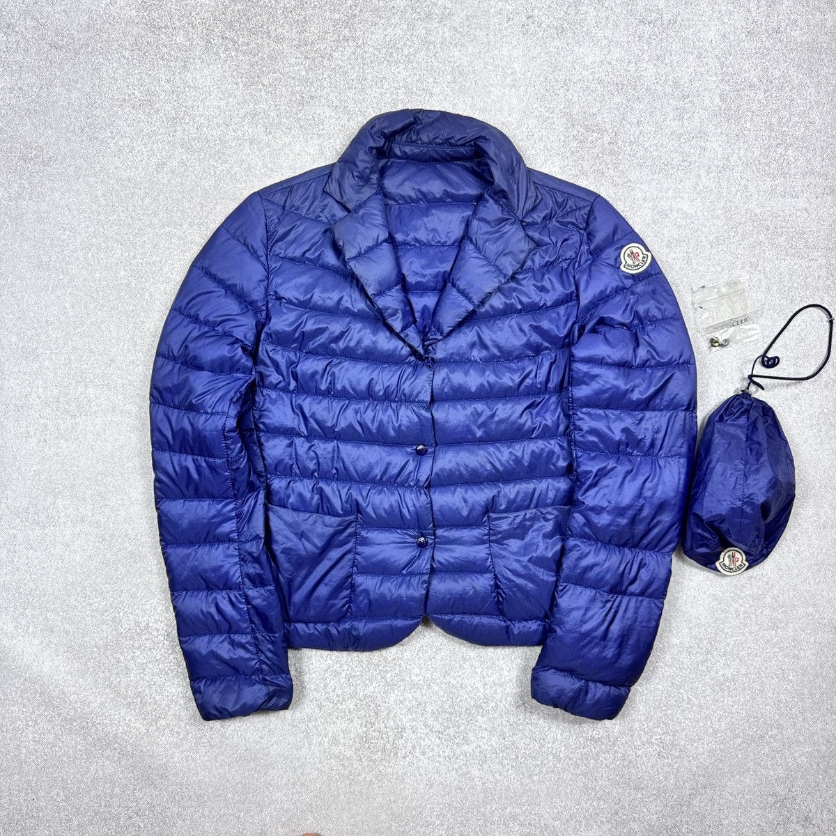 Moncler Women`s Moncler Lisette Ultralight Puffer Blue Jacket Size 1 Size S / US 4 / IT 40 - 3 Thumbnail