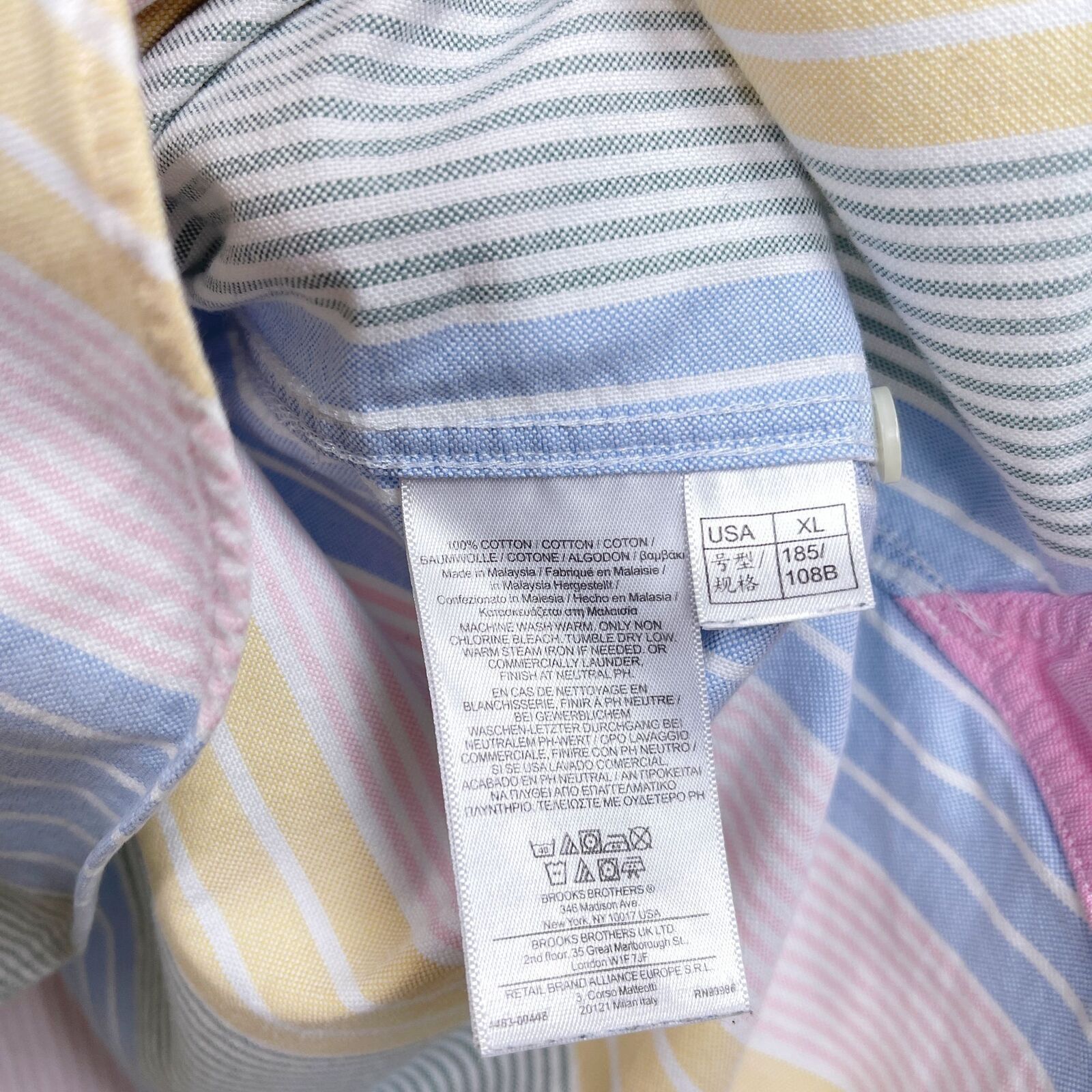 Brooks Brothers Brooks Brothers Red Fleece Striped Oxford Shirt VTG Mens XL Size US XL / EU 56 / 4 - 8 Thumbnail