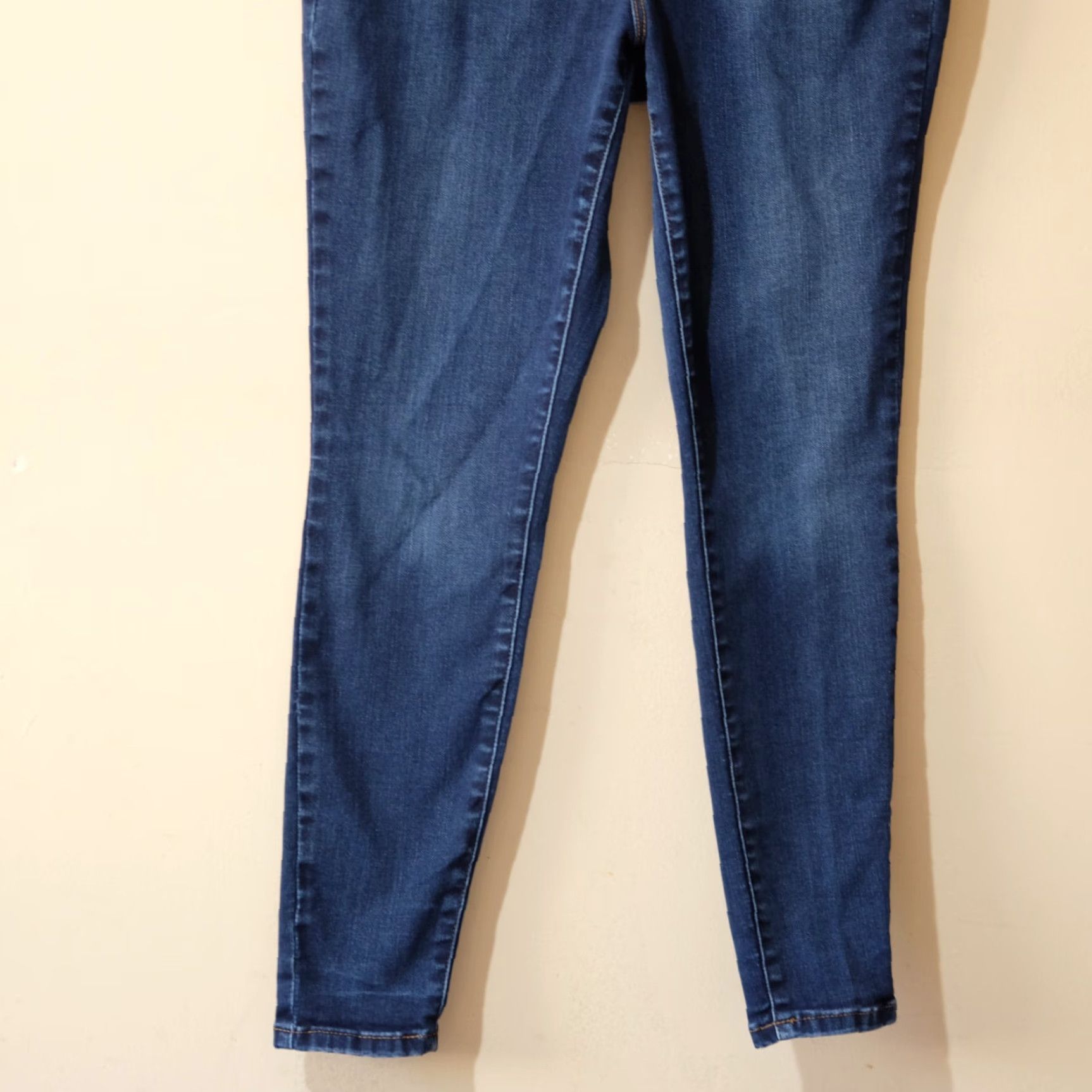 Vintage Maurices Jeans Denim Stretch Button Fly Women's M Short #H36-34 Slim Mid Rise Blue 29 in Inseam 27 in Ankle Stretch Women's Jeans Size 29" - 3 Thumbnail
