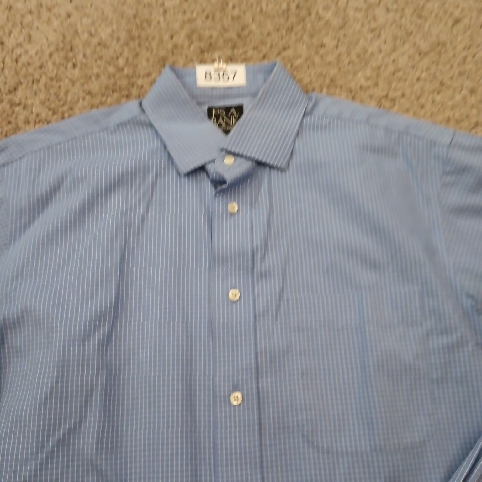 Jos. A. Bank Jos A Bank Shirt Mens Size 16 Blue Plaid Long Sleeve Button Up Cotton Size US L / EU 52-54 / 3 - 2 Thumbnail
