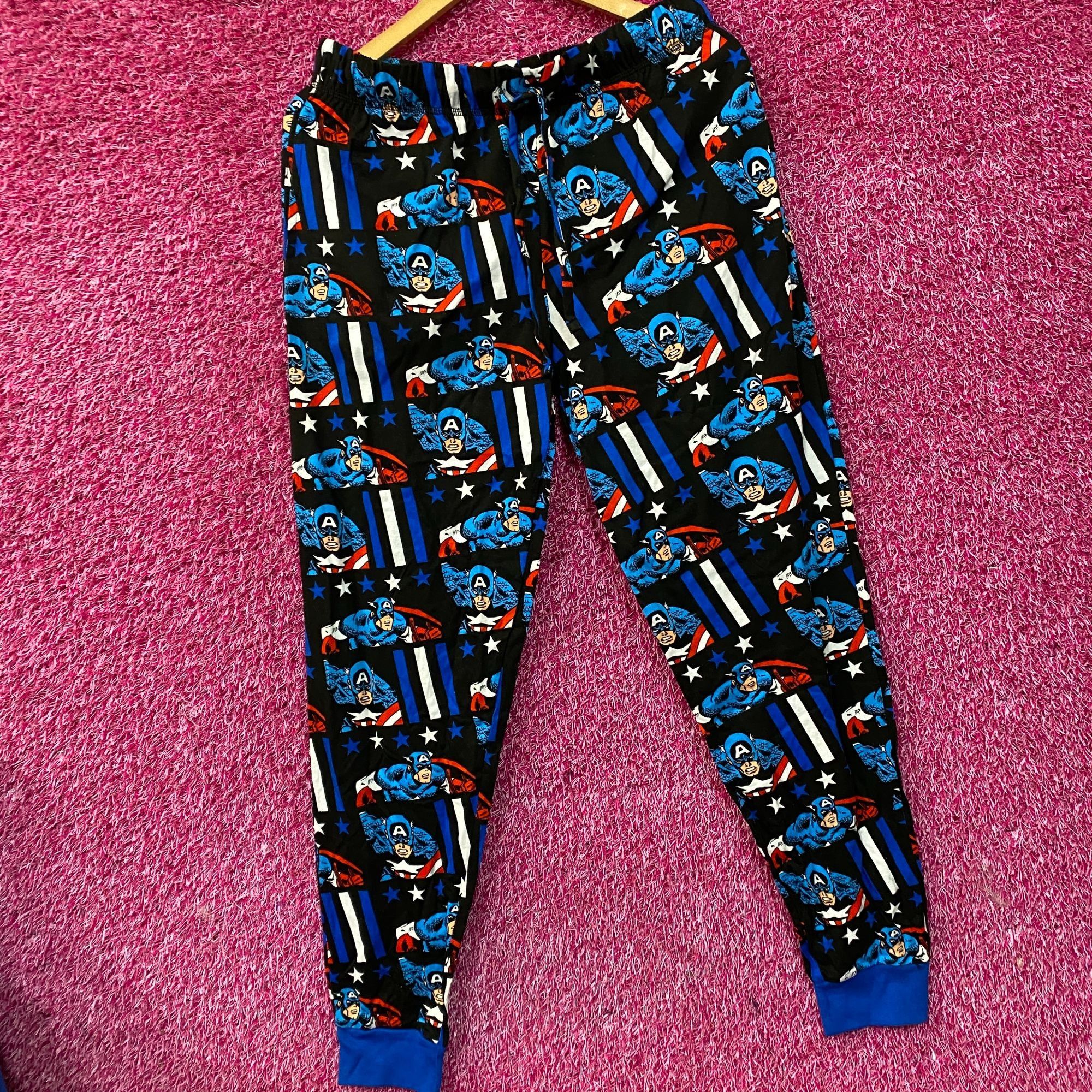 Marvel Comics Marvel Captain America Graphic Pajama Pants Medium Size 32" / US 10 / IT 46 - 3 Thumbnail