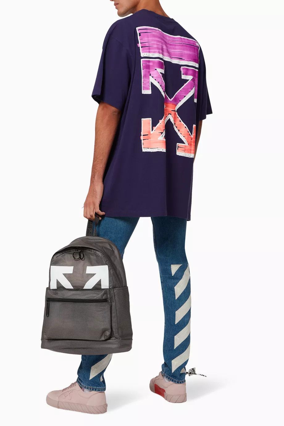 Off-White Blue Marker Arrows Logo Oversized T-Shirt Size US XXS / EU 40 - 3 Thumbnail