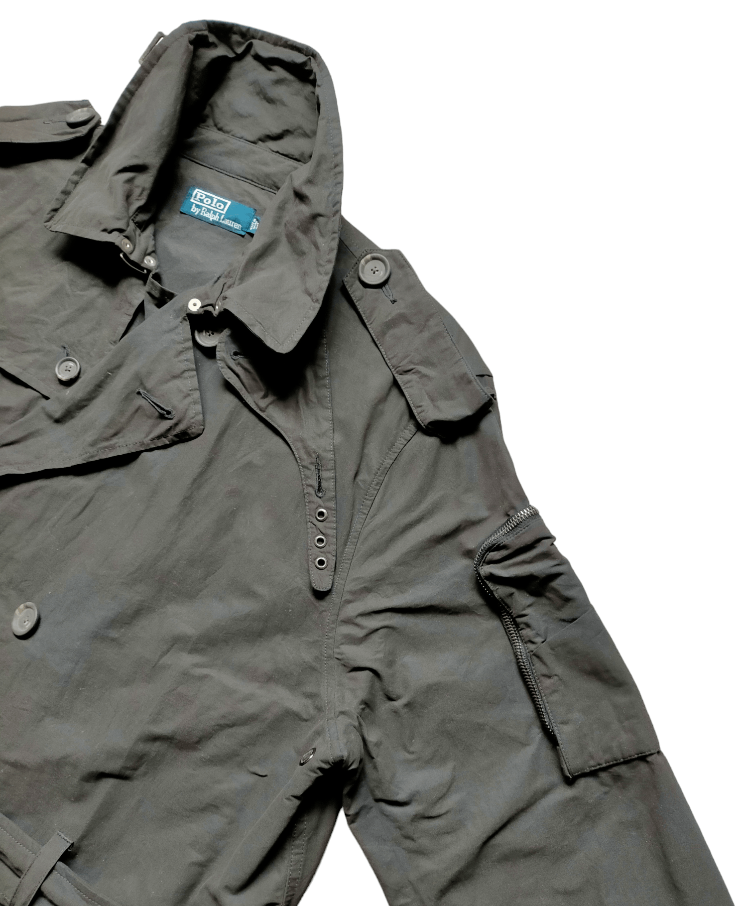 Polo Ralph Lauren Vintage Polo Ralph Lauren Long Trench Coat Size US L / EU 52-54 / 3 - 3 Thumbnail