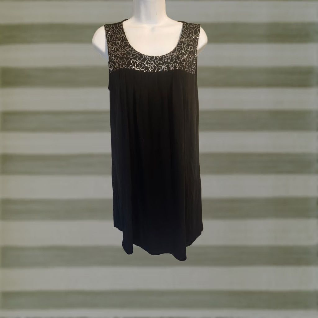 Vintage Style&co. Black Sequin Sleeveless Mini Dress M Women Size 32" / US 10 / IT 46 - 1 Thumbnail
