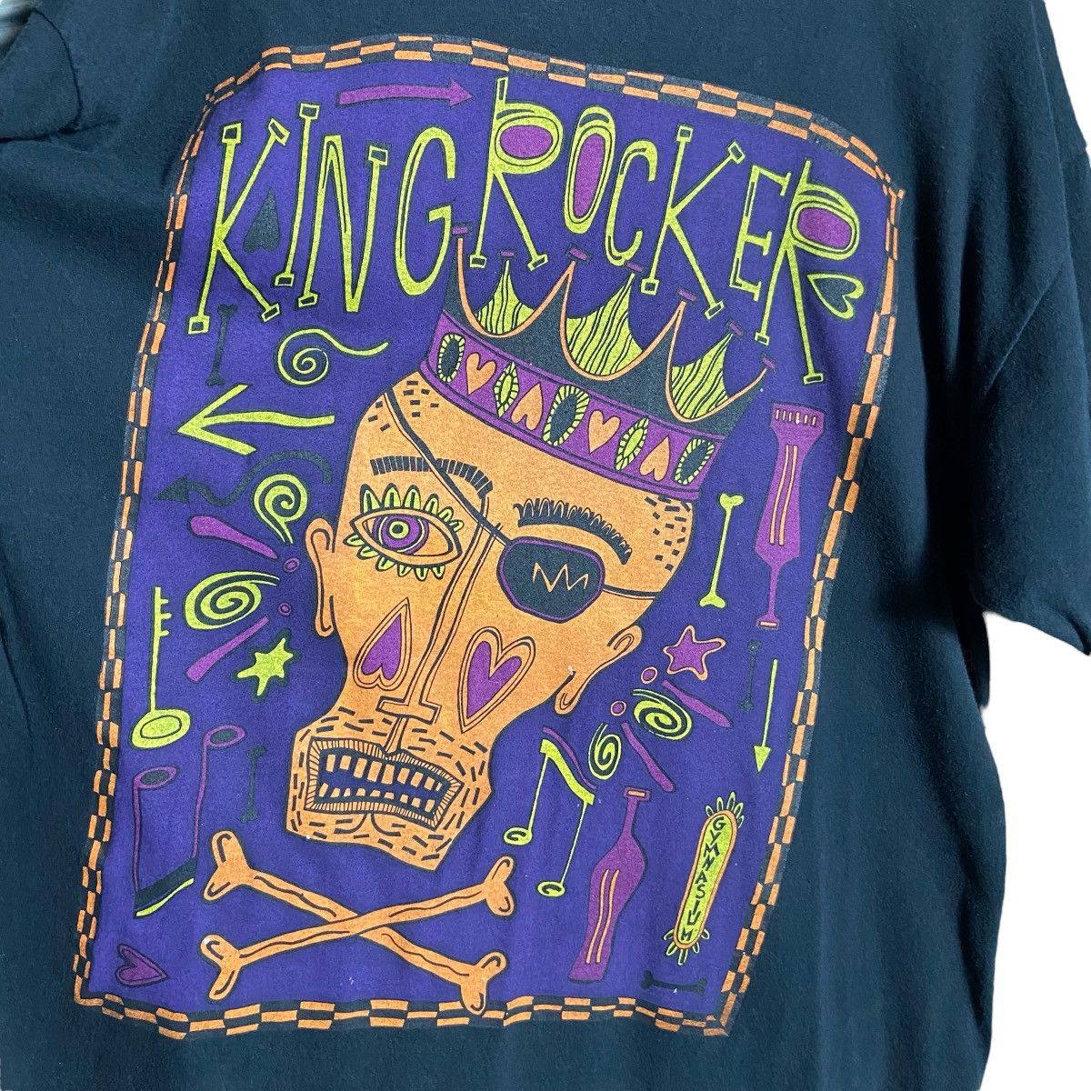 Vintage Vintage 90s Gymnasium King Rocker Graphic Art Tee Size US XL / EU 56 / 4 - 2 Thumbnail