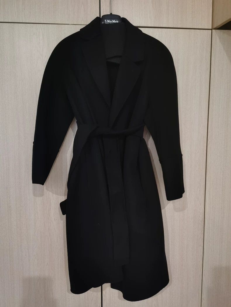 Max Mara Max Mara Mid-length double wool woolen overcoat coat black Size M / US 6-8 / IT 42-44 - 1 Thumbnail