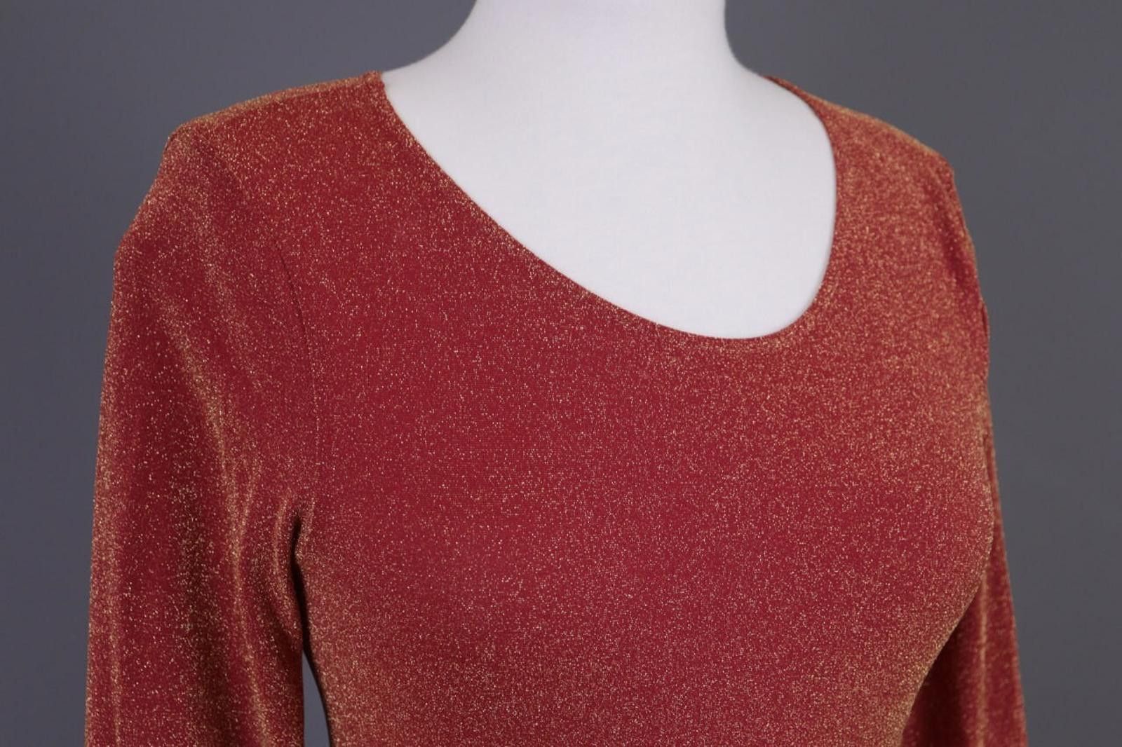Wolford Wolford Metallics Austria Burgundy Relaxed Top Shirt Size M Size M / US 6-8 / IT 42-44 - 6 Thumbnail
