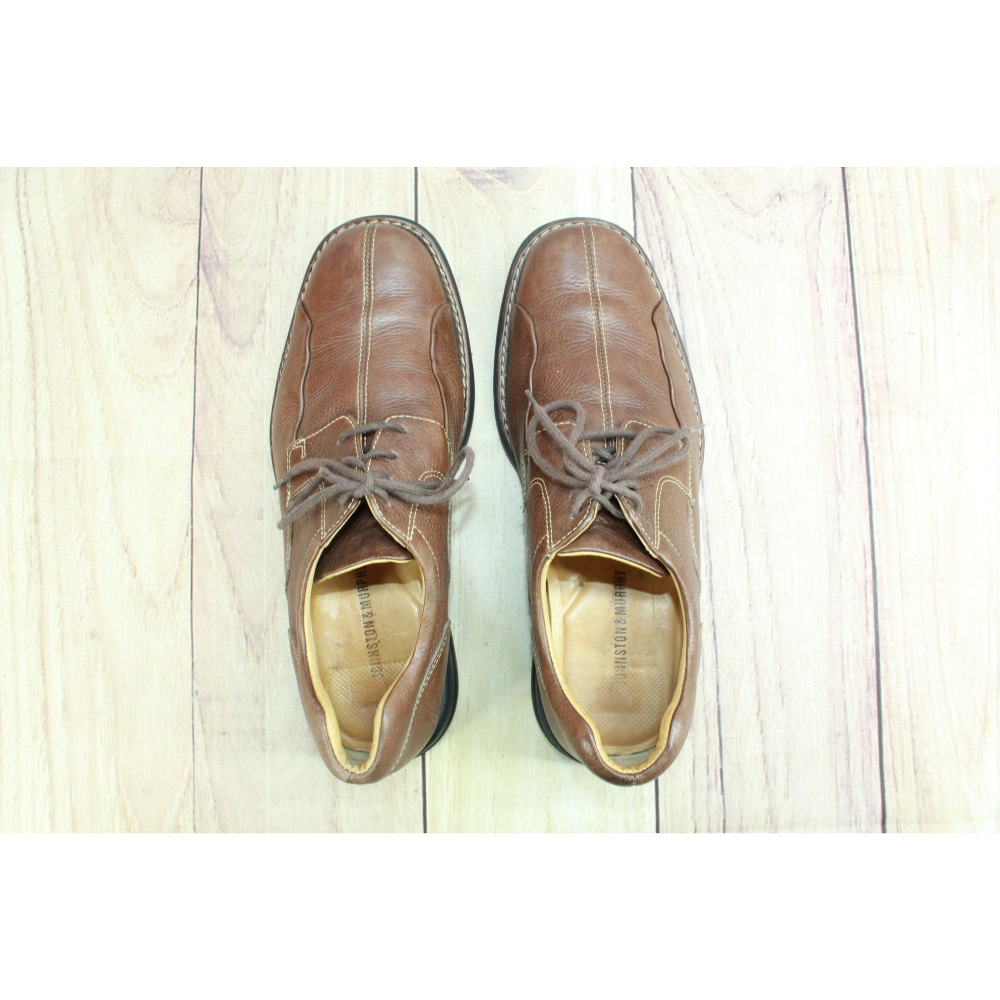 Johnston & Murphy Johnston Murphy Brown Leather Oxford Shoes Men's Size 9 M Size US 9 / EU 42 - 7 Thumbnail