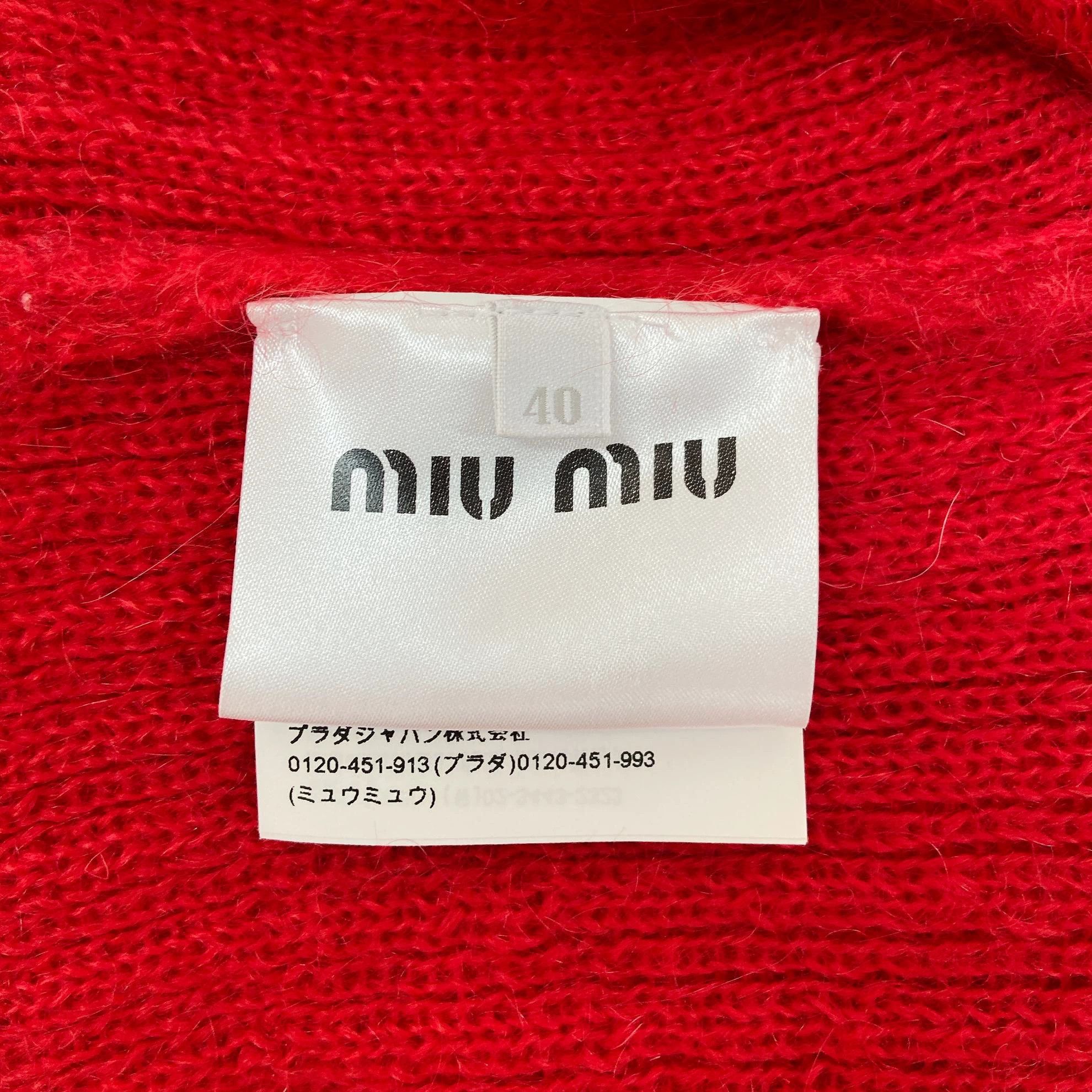 Miu Miu MIU MIU Red Knit Top 40 Size S / US 4 / IT 40 - 6 Thumbnail