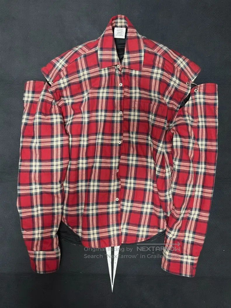 Vetements VETEMENTS Ring Shoulder Flannel Cotton Coat Size US S / EU 44-46 / 1 - 1 Thumbnail