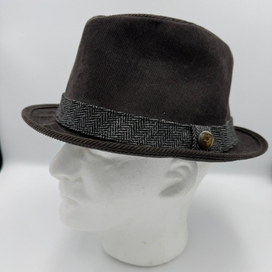 Paul Frank Paul Frank Brown Corduroy Fedora Hat Herringbone Band Size ONE SIZE - 2 Thumbnail