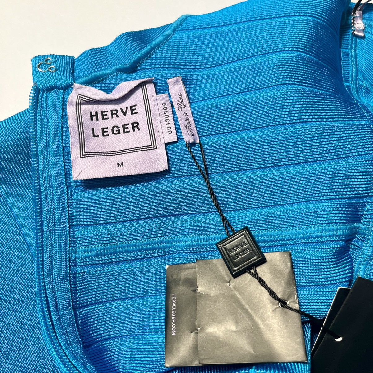 Herve Leger NWT Herve Leger LUCEE Bandage Dress Halter Turquoise M Size M / US 6-8 / IT 42-44 - 8 Thumbnail