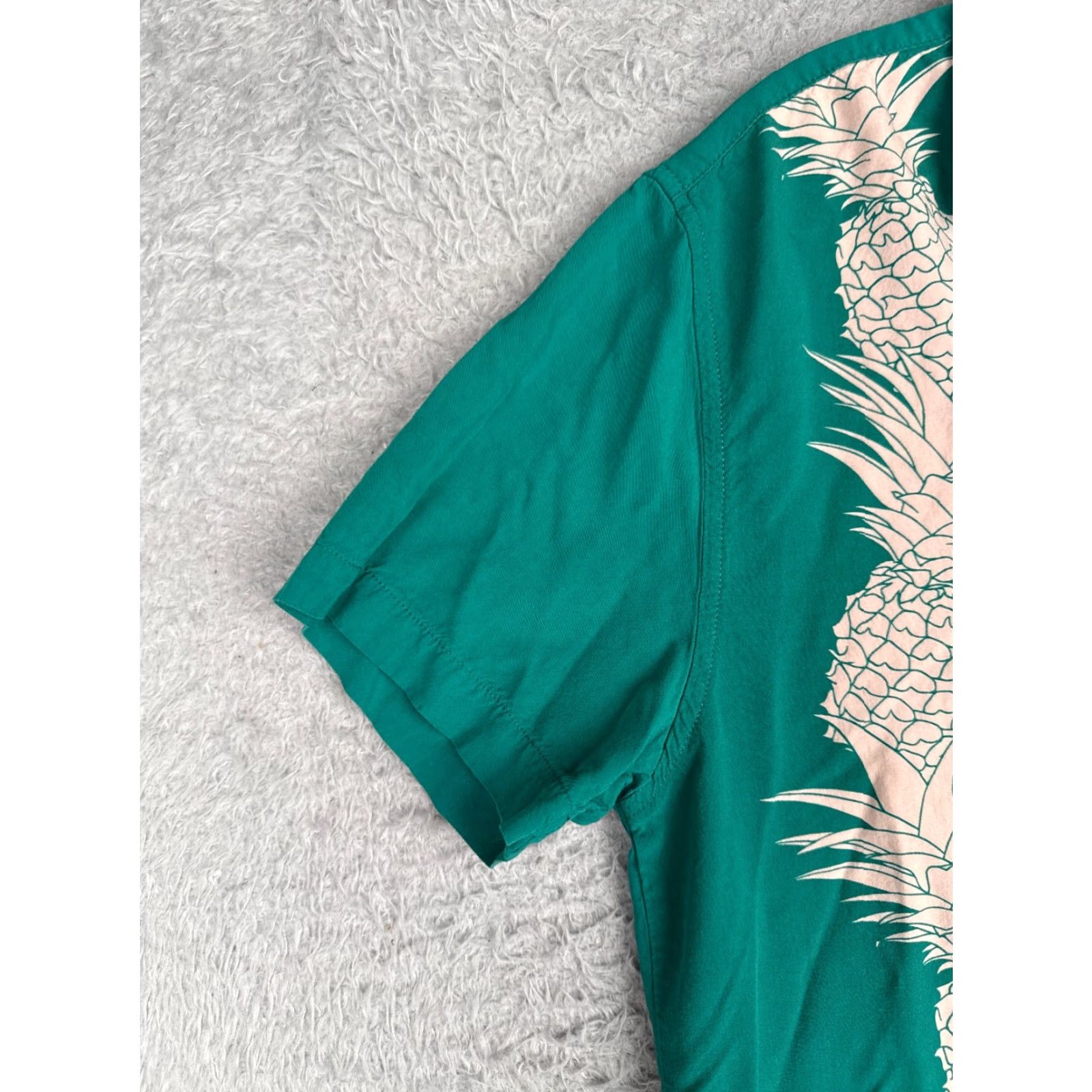Vintage Original Use Shirt Adult Medium Green Pineapple Hawaiian 100% Rayon Button Up Size US M / EU 48-50 / 2 - 3 Thumbnail