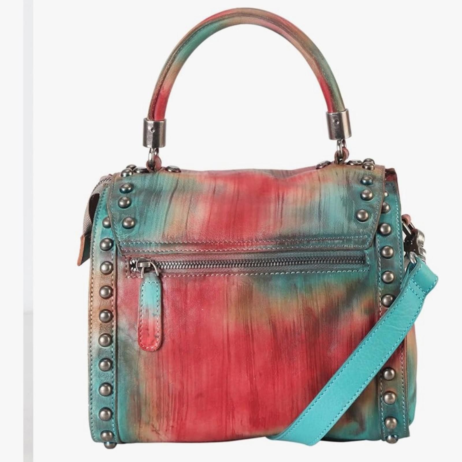 Other Studded Satchel Crossbody Purse Colorful Midsize NWT Size ONE SIZE - 4 Thumbnail