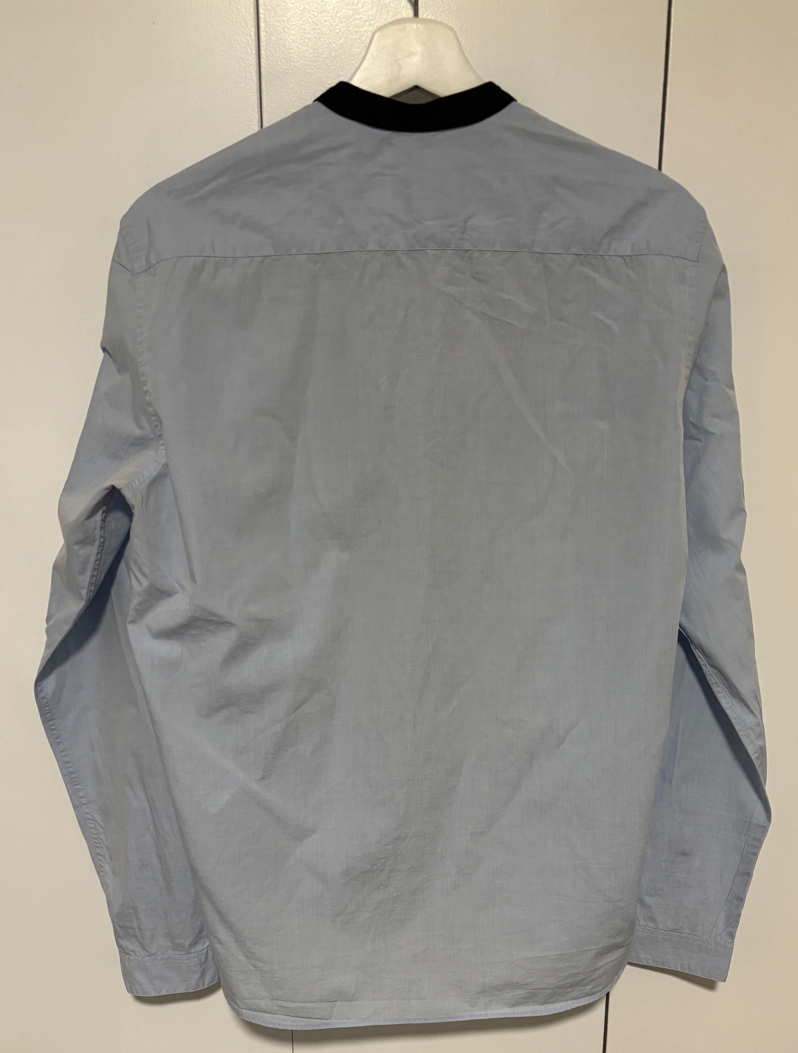 Sandro Blue Contrast Collar Button Up Shirt Size Medium Size US M / EU 48-50 / 2 - 3 Thumbnail
