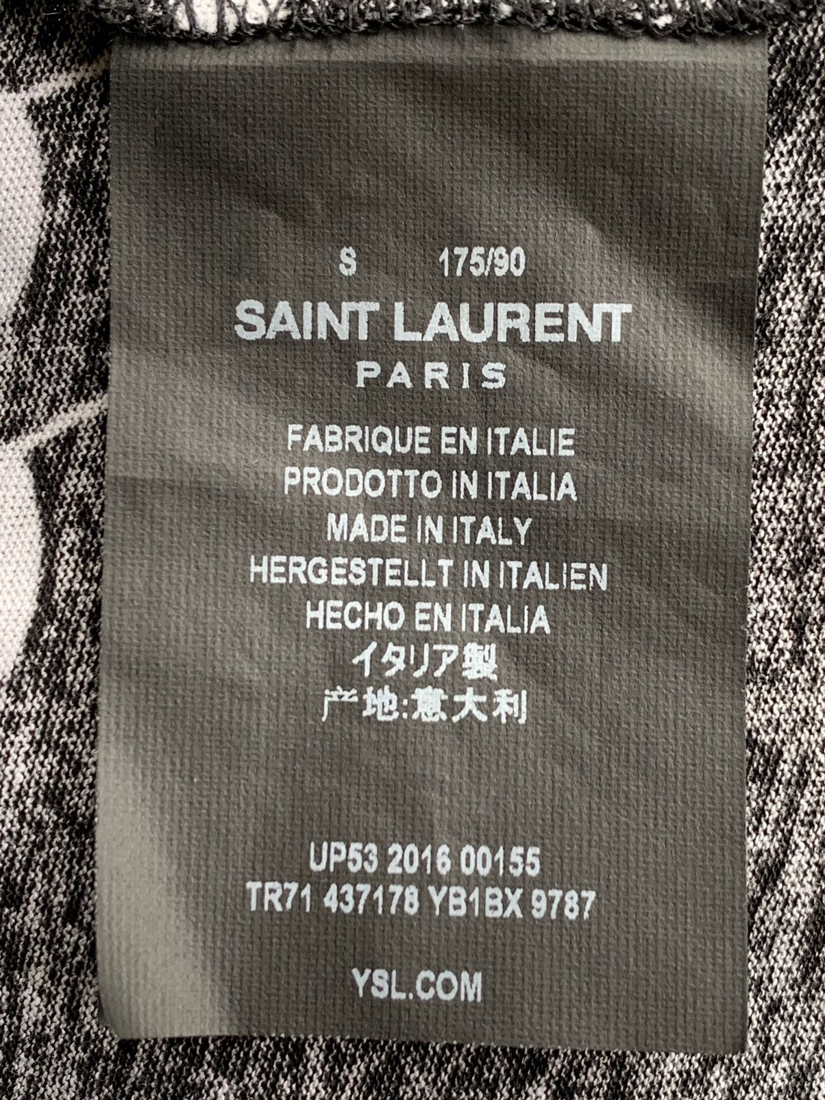 Hedi Slimane × Saint Laurent Paris SAINT LAURENT HEDI SLIMANE MUSIC NOTE BLACK WHITE T-SHIRT Size US S / EU 44-46 / 1 - 6 Thumbnail