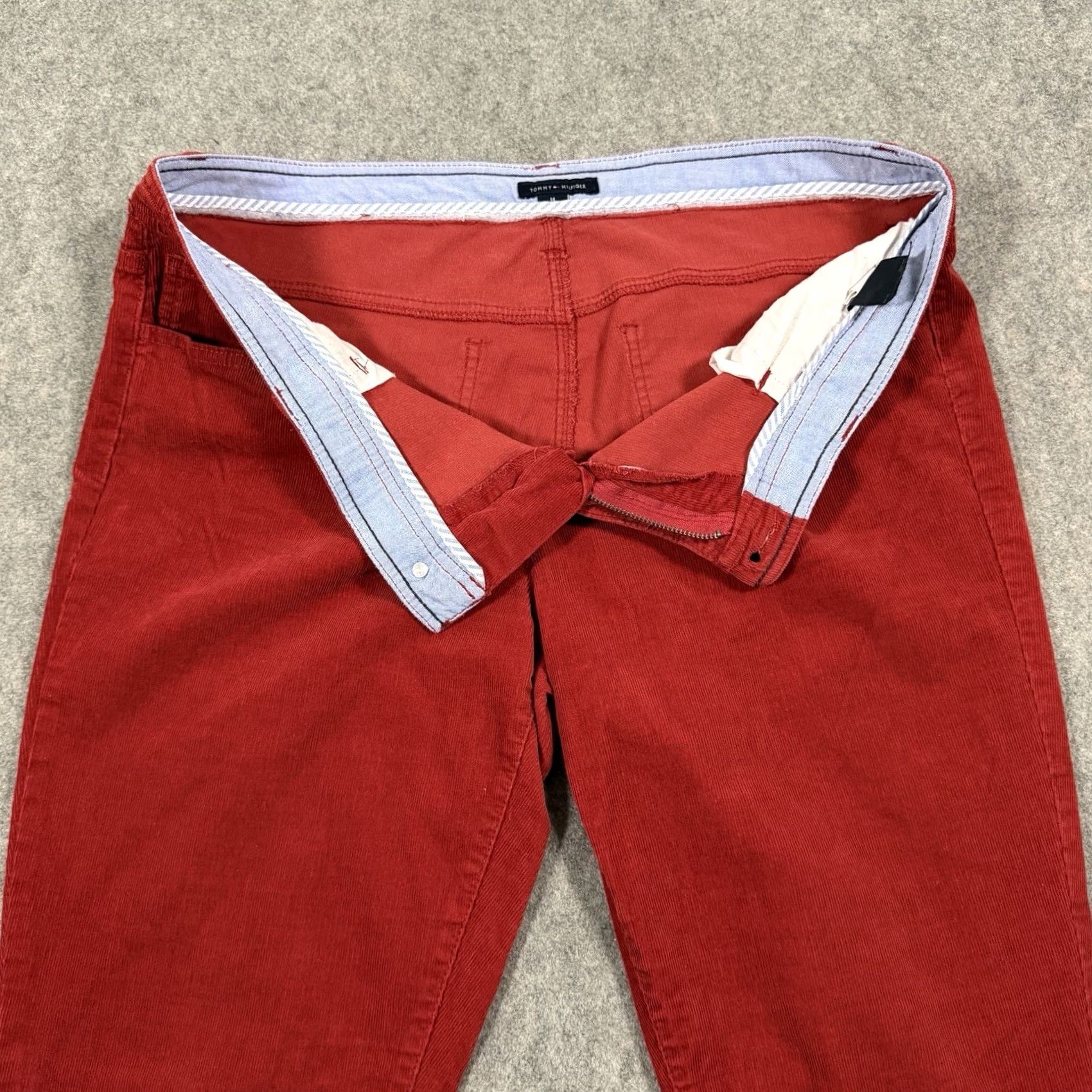 Tommy Hilfiger Tommy Hilfiger Corduroy Stretch Pants Women's Size 14 Red Corduroy Stretch Pants Womens 14 Red Tommy Hilfiger Size 36" / US 14 / IT 50 - 4 Thumbnail