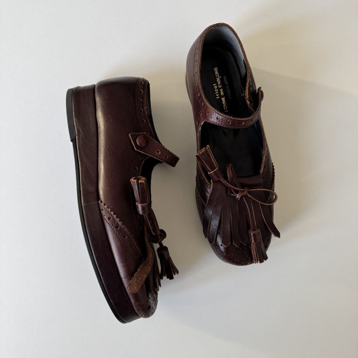 Comme des Garcons Tricot Comme Des Garcons Brown Tassel Mary Jane Loafers Size US 5.5 / IT 35.5 - 3 Thumbnail