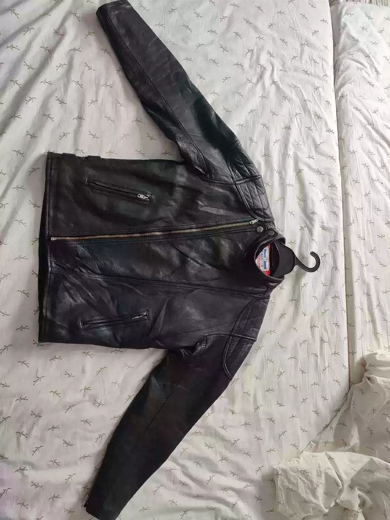 kadoya Locomotive cable-stayed leather coat