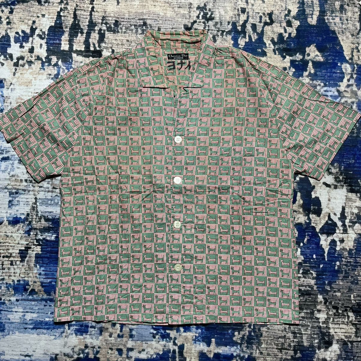 Christian Dior Monsieur 🔥Vintage Christian Dior Cat Monogram Shirt Button Up Y2K Size US L / EU 52-54 / 3 - 2 Thumbnail