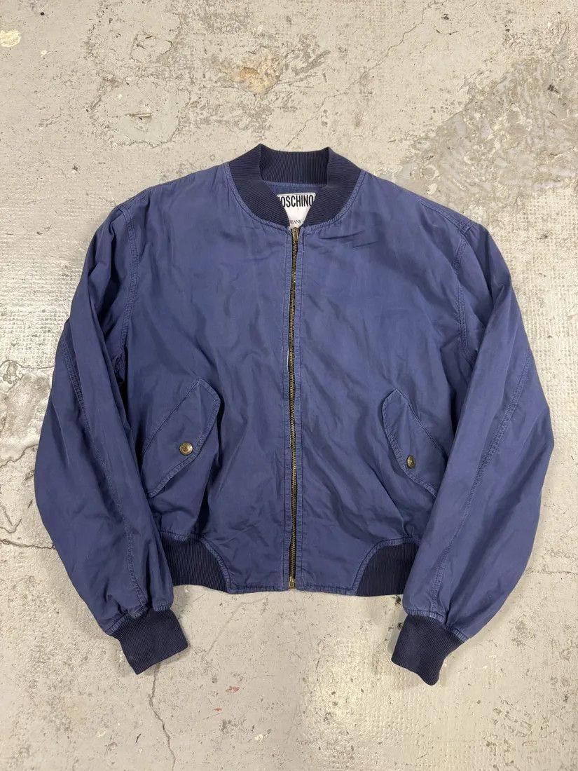 Designer × Moschino × Vintage AW1994 Moschino Blue Relaxed Bomber Jacket Size US M / EU 48-50 / 2 - 5 Thumbnail