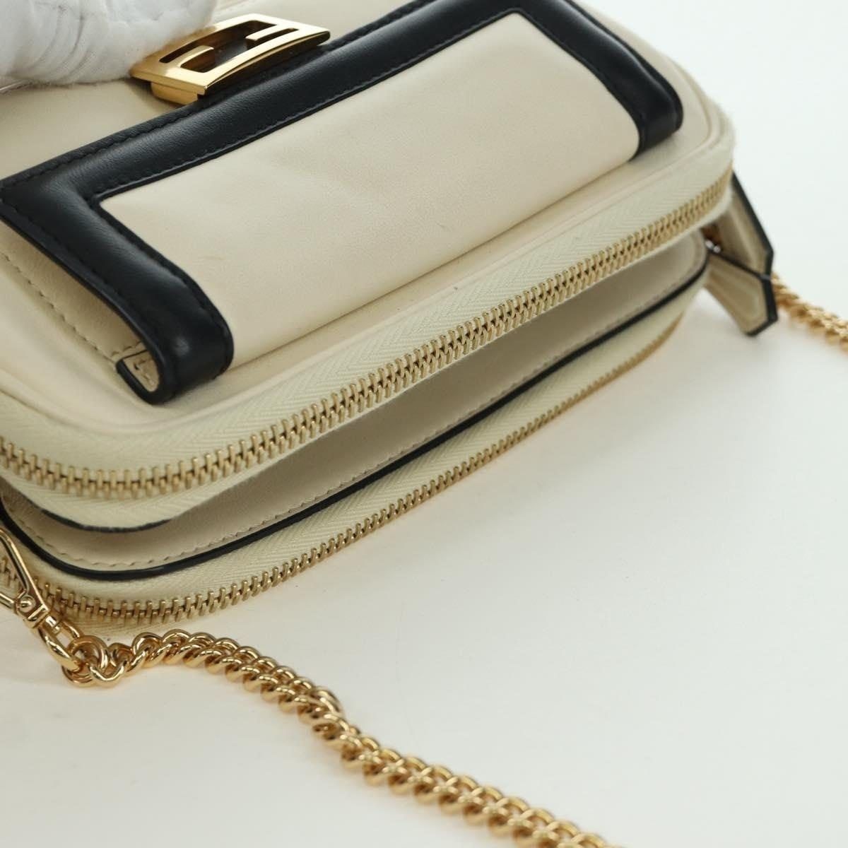 Fendi Fendi Leather Easy Baguette Chain Shoulder Bag Ivory Size ONE SIZE - 7 Thumbnail